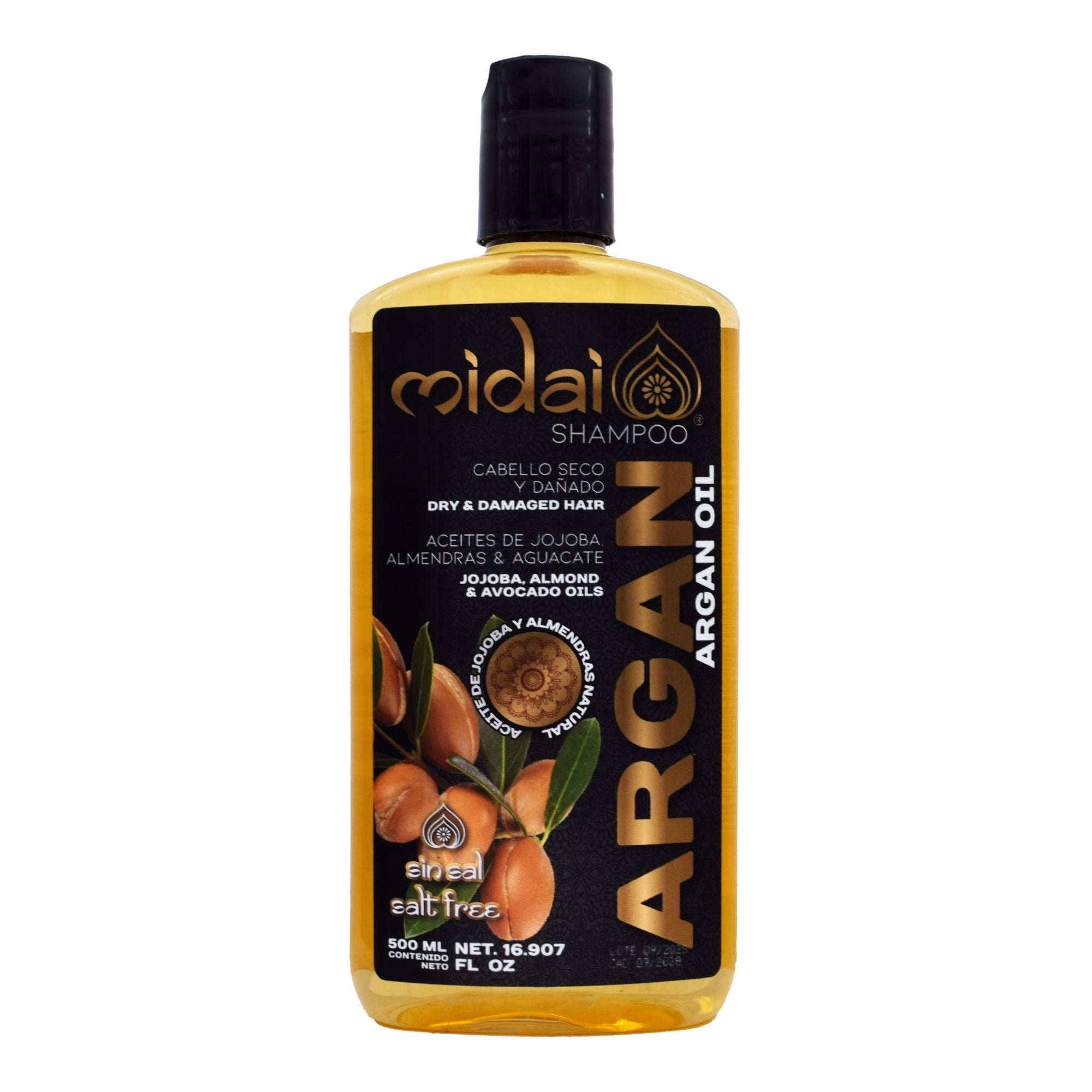 Shampoo Aceite De Argan Almendra Y Aguacate 500 Ml