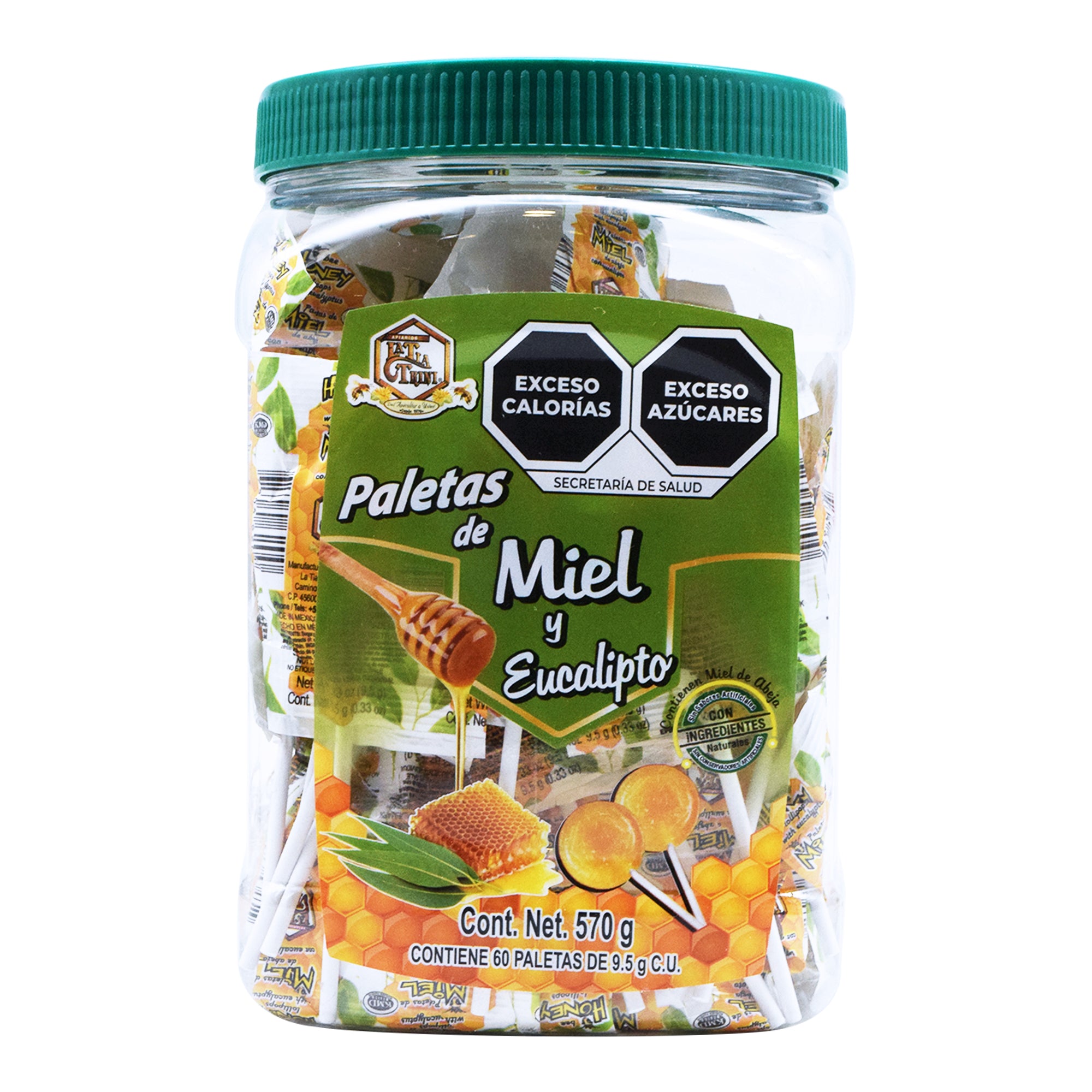 Paletas De Miel Y Eucalipto 570 G (Paquete 60)
