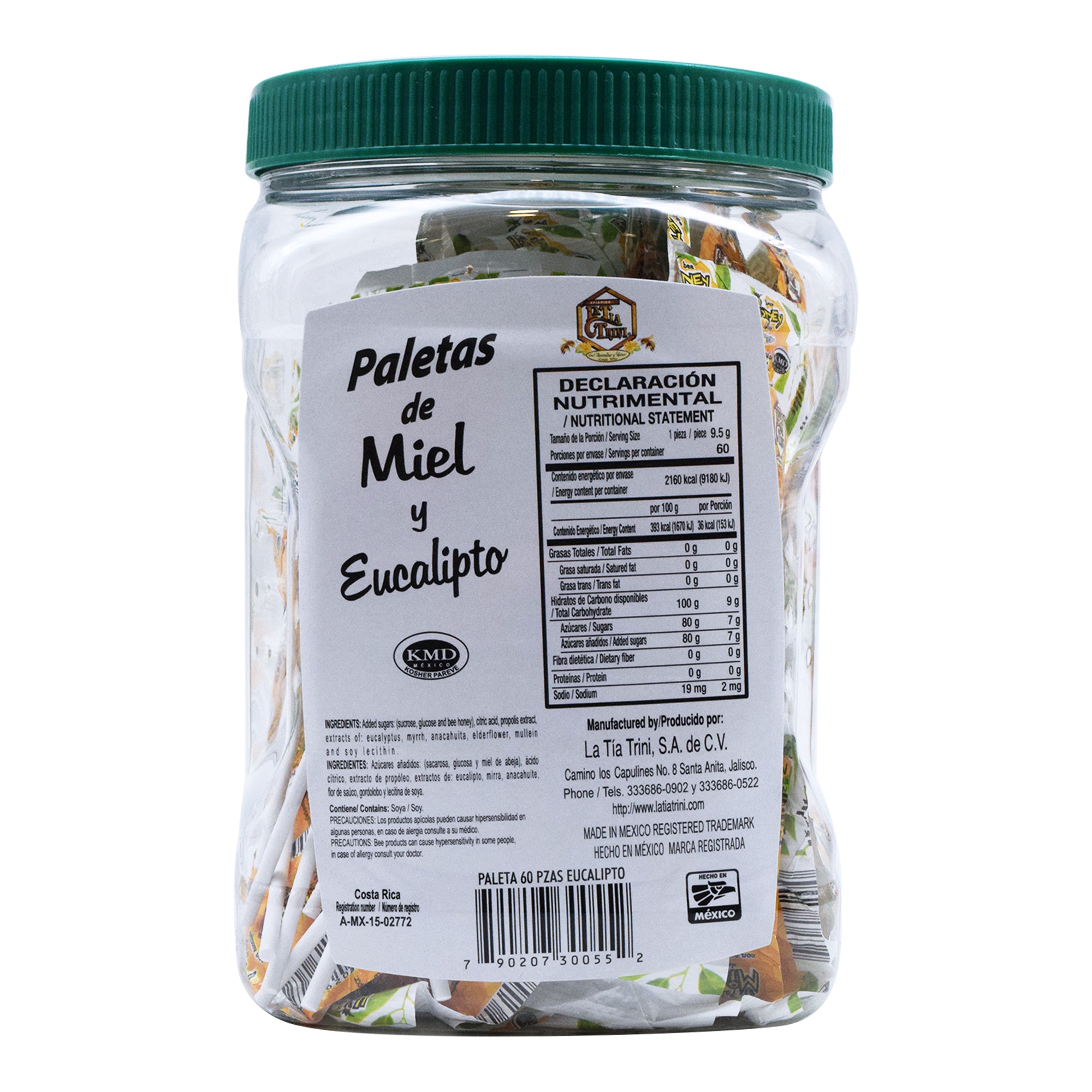 Paletas De Miel Y Eucalipto 570 G (Paquete 60)