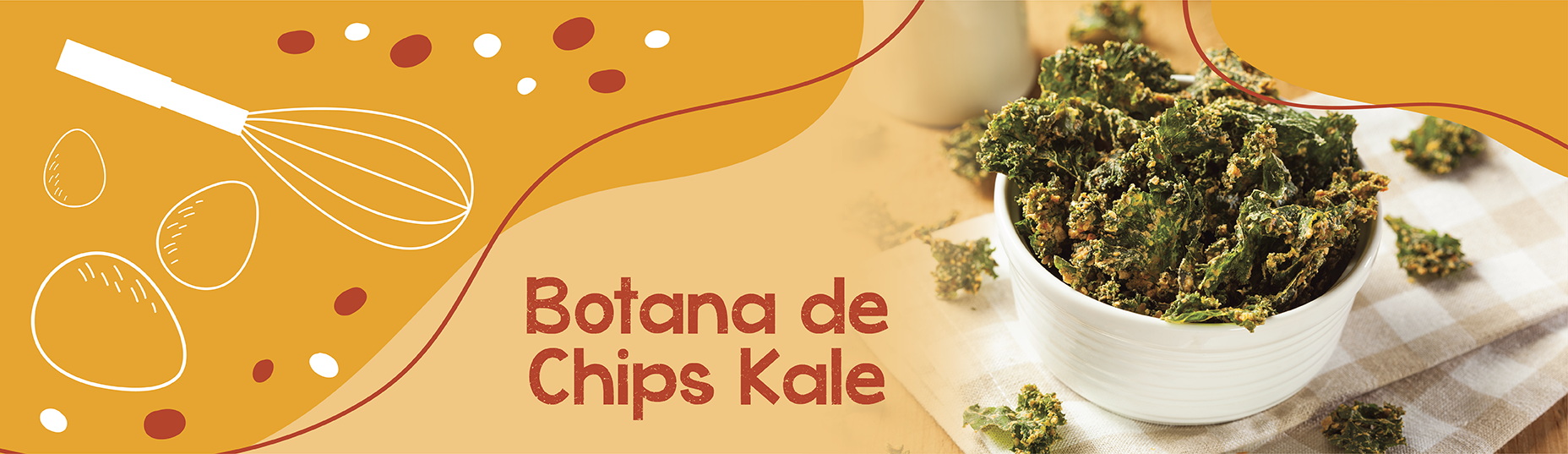 Botanas de chips de Kale