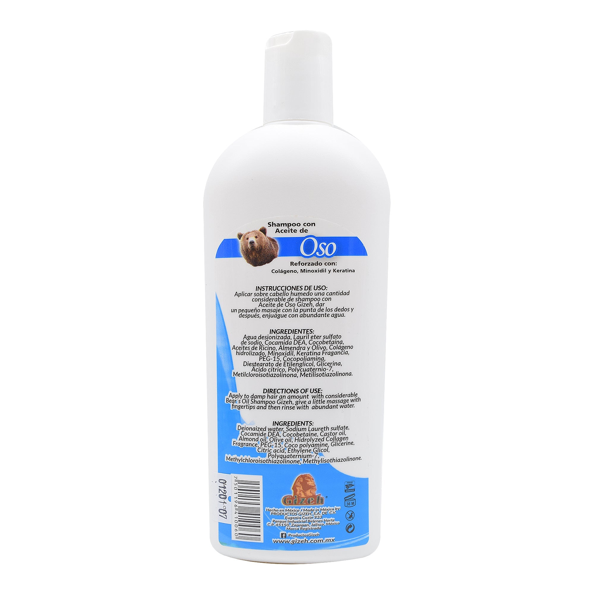 Shampoo Aceite De Oso Y Colageno 500 Ml