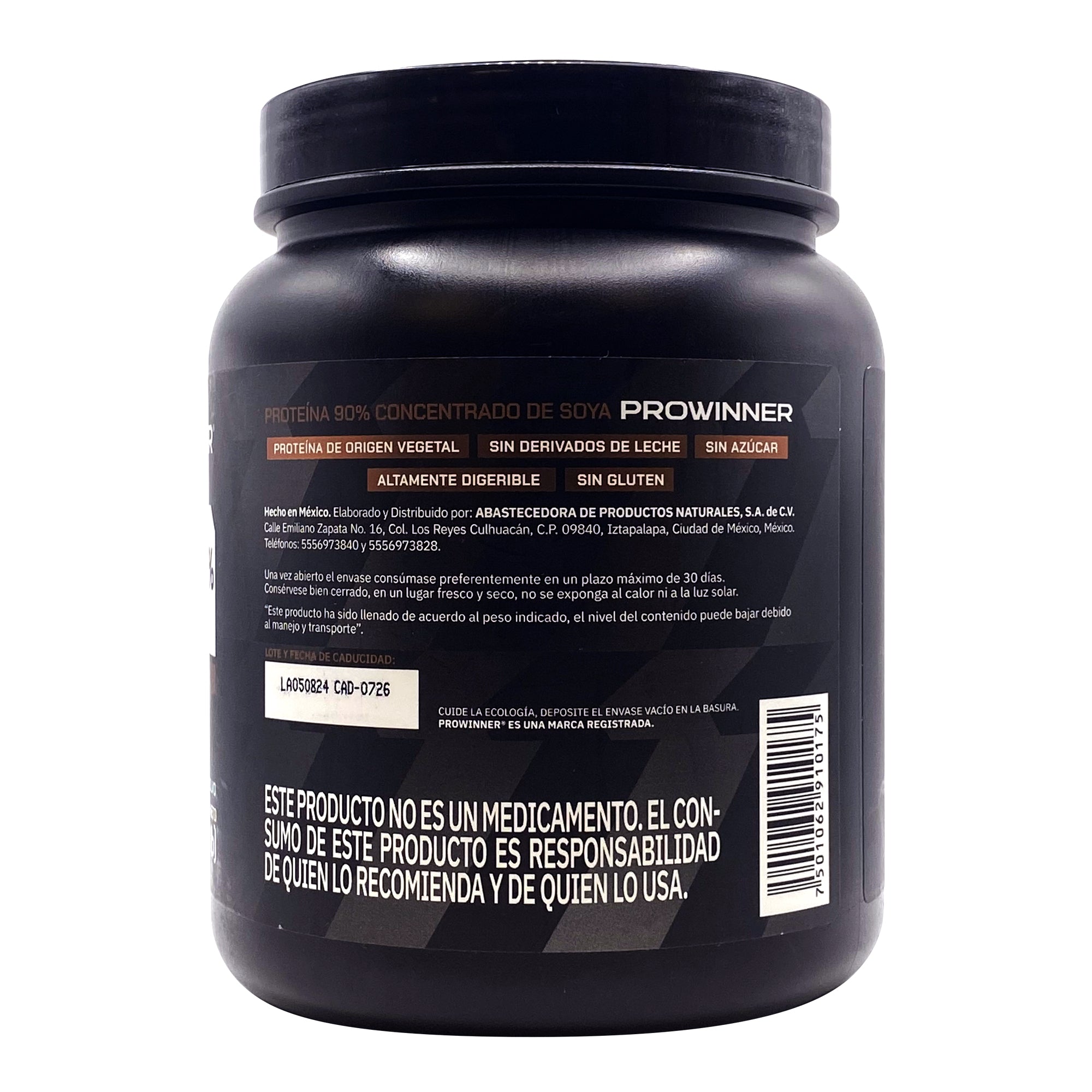 Proteina De Soya Aislada Choco 400 G Prowinner - Súper Naturista