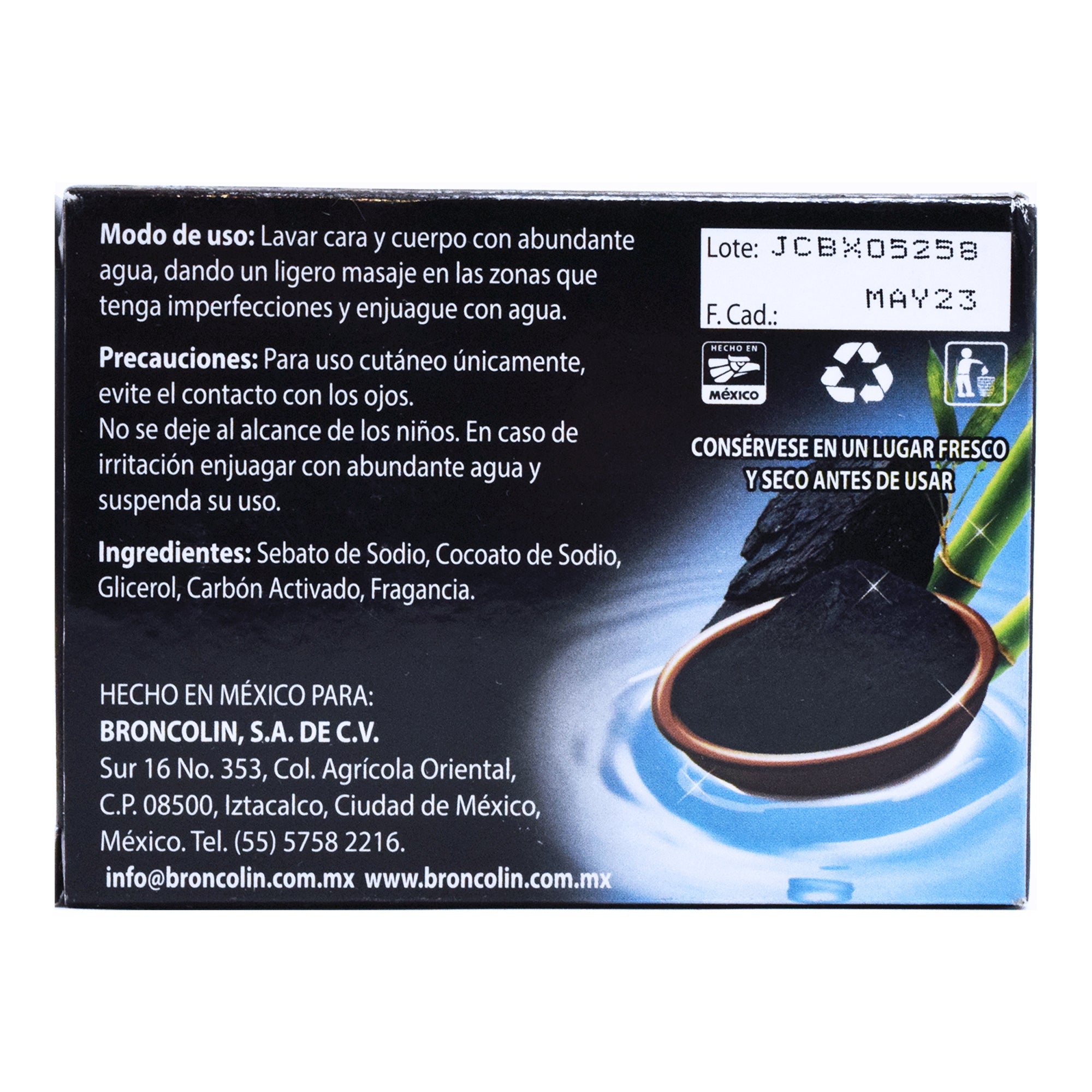 Jabon De Carbon Activado 100 G