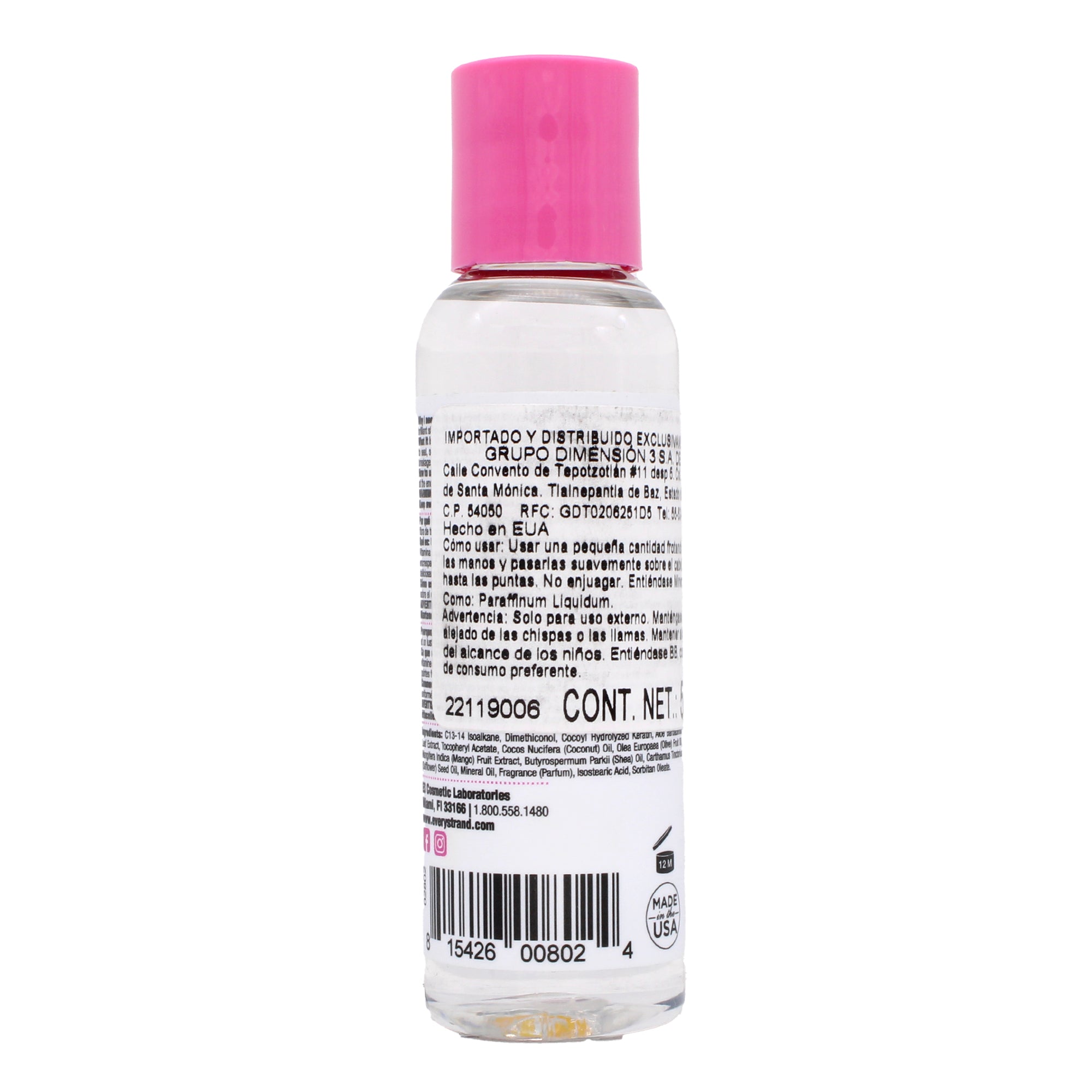 Tratamiento Capilar Queratina Aloe Vera Vit E 59 Ml