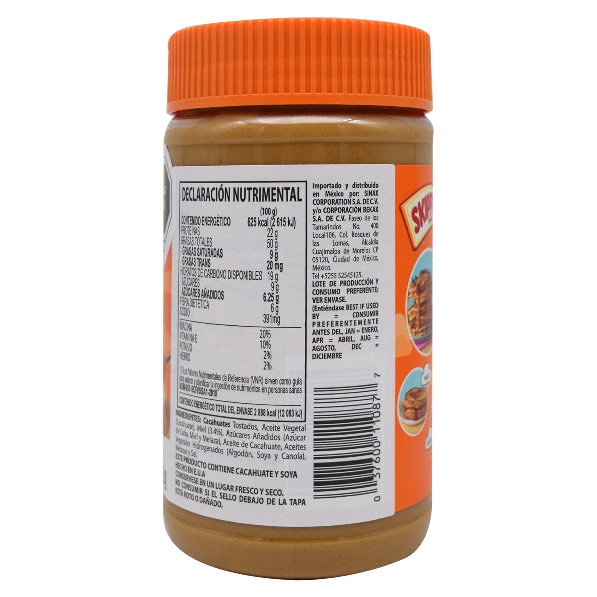 Crema De Cacahuate Tostado Con Miel 462 G