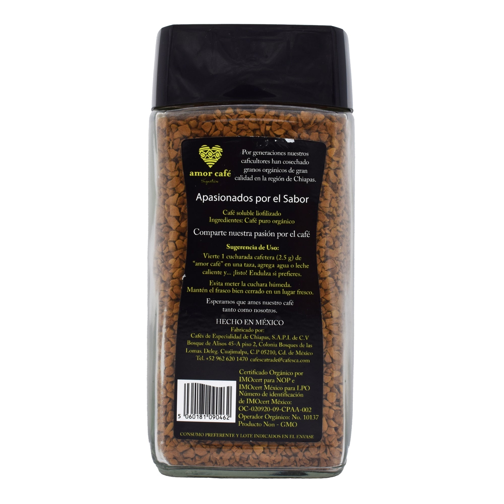 Cafe Organico Soluble Liofilizado 100 G