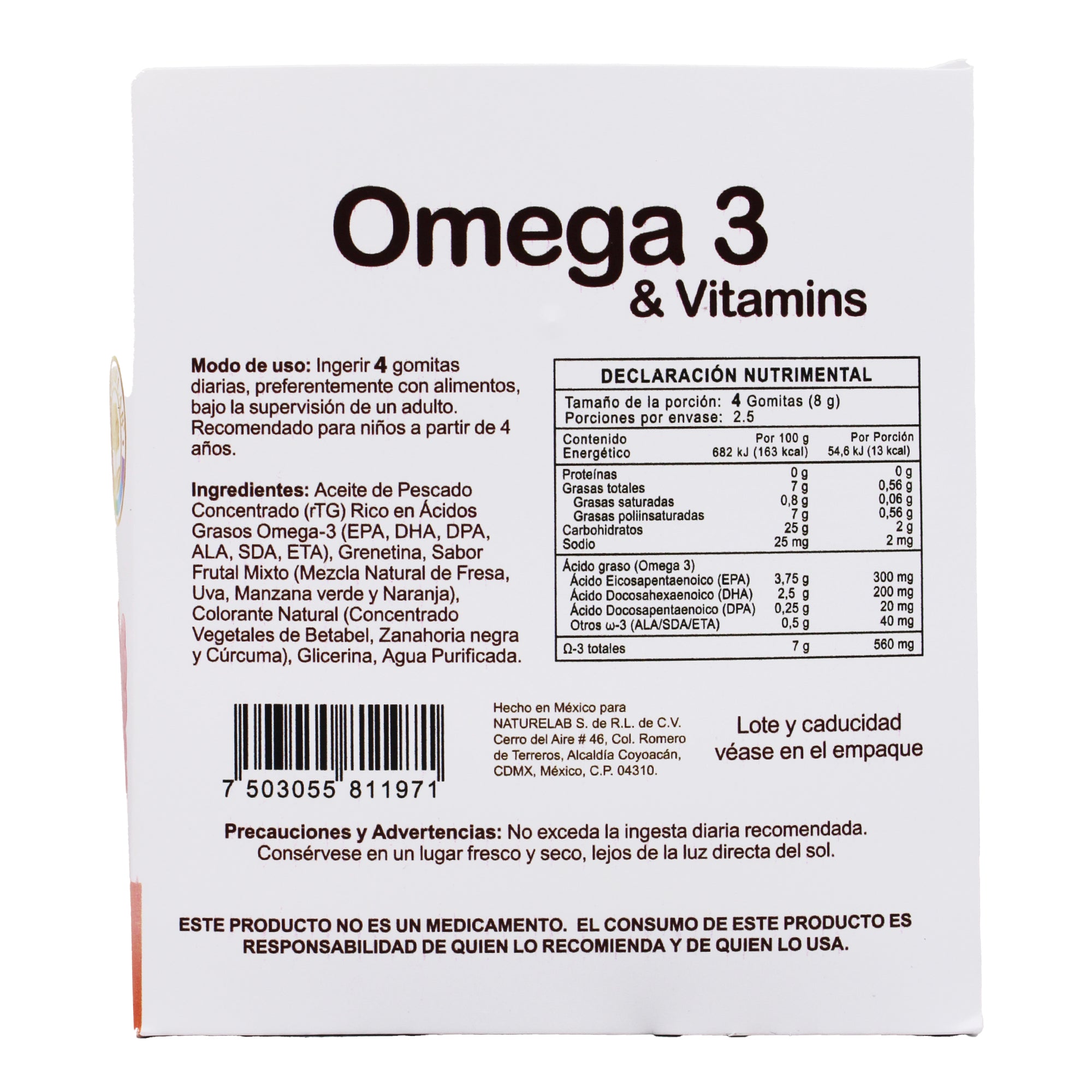 Omega 3 Kids 10 Gomitas (PAQUETE 5)