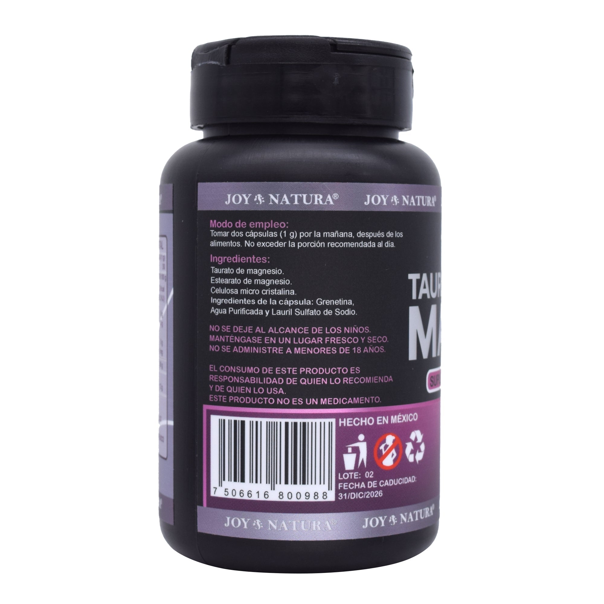 Taurato De Magnesio 60 Cap