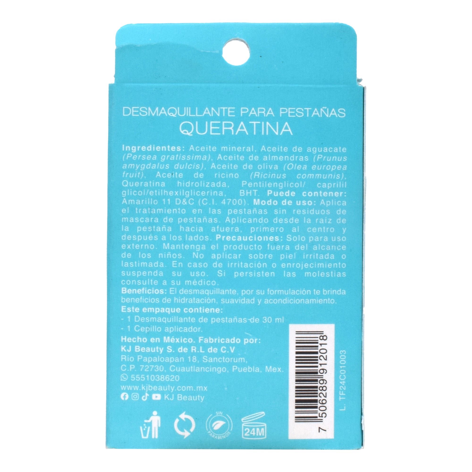 Desmaquillante Para Pestaí±as Queratina 30 Ml