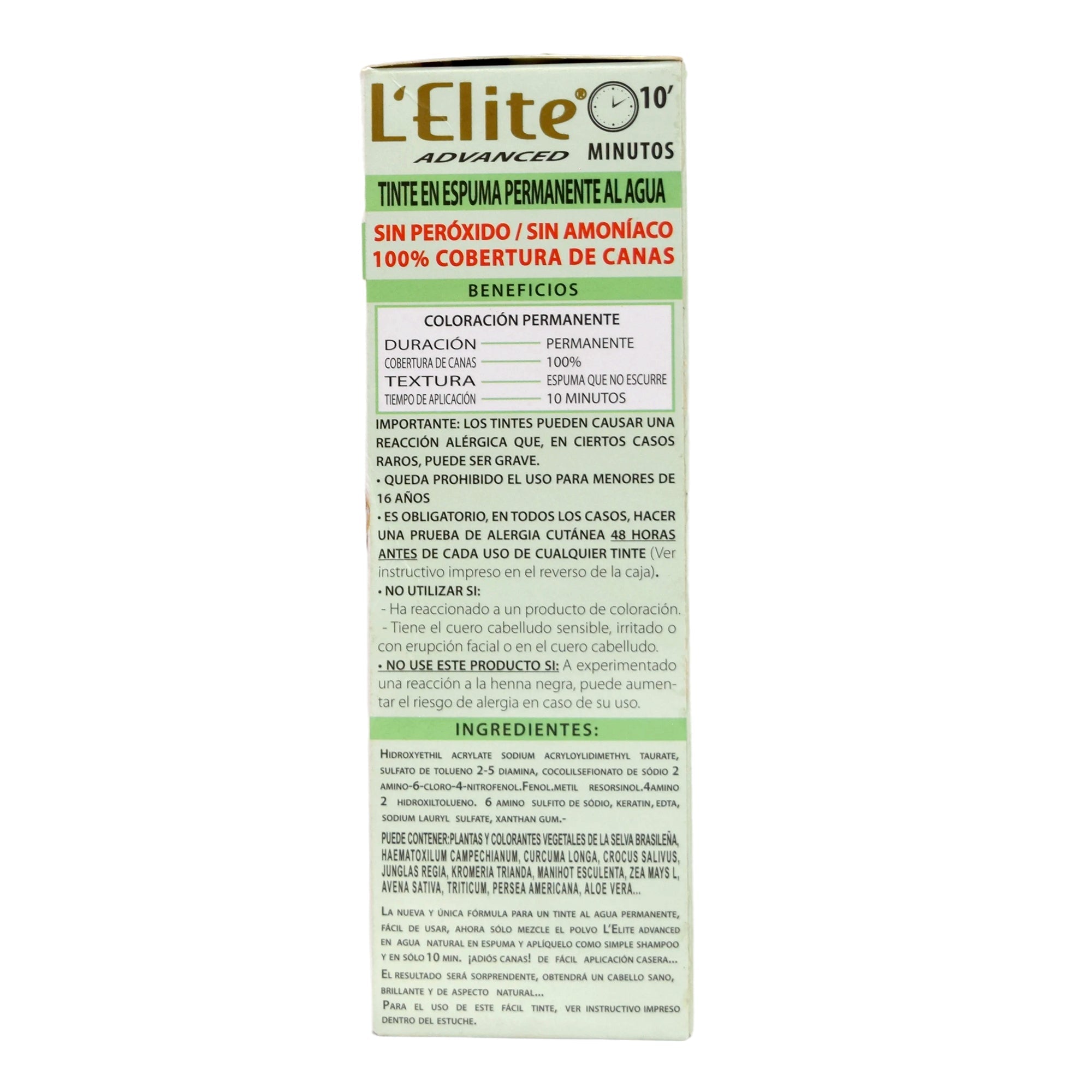 Tinte En Espuma Permanente Al Agua Negro Mujer 6 G