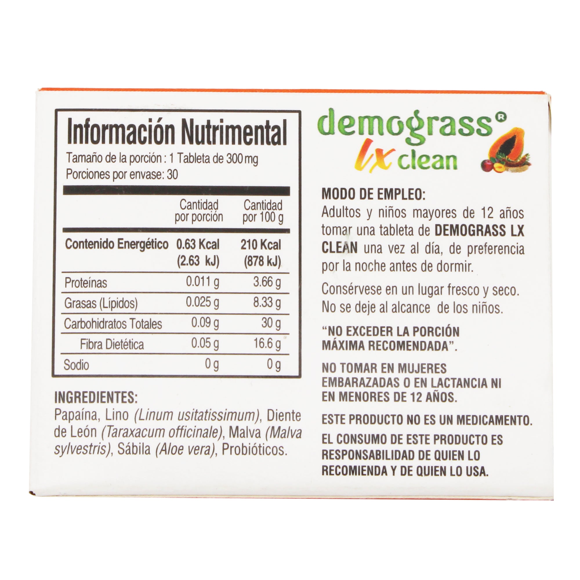 Demograss Lx Clean 30 Cap