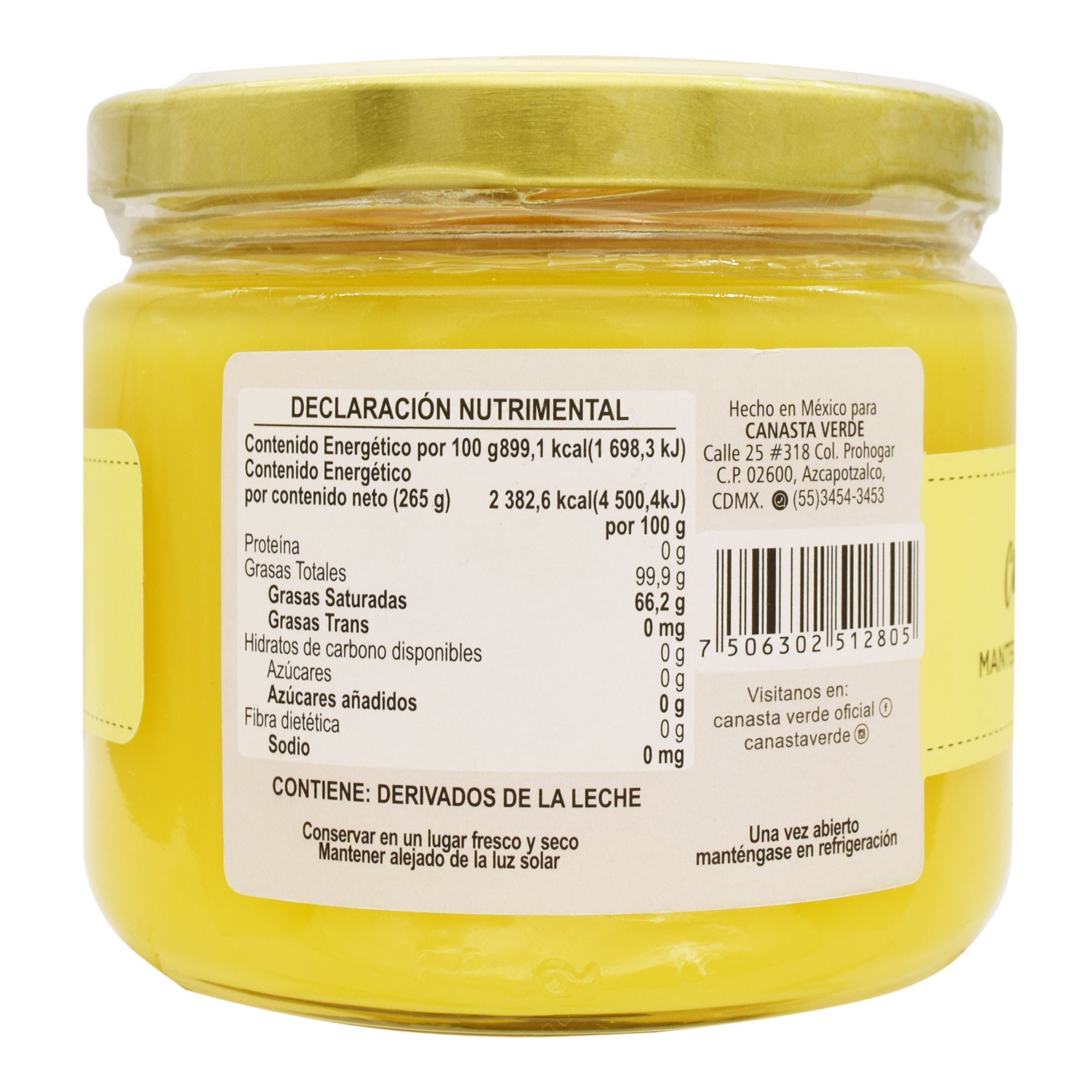 Mantequilla Clarificada Ghee 265 G