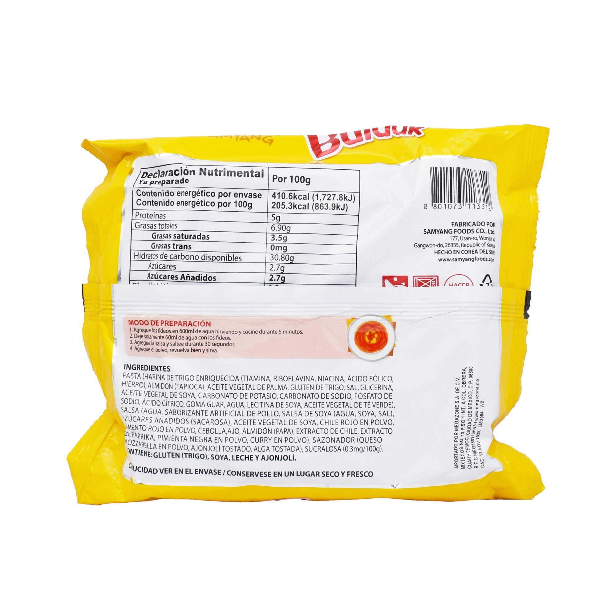 Sopa Instantanea Queso Picante Buldak 140 G