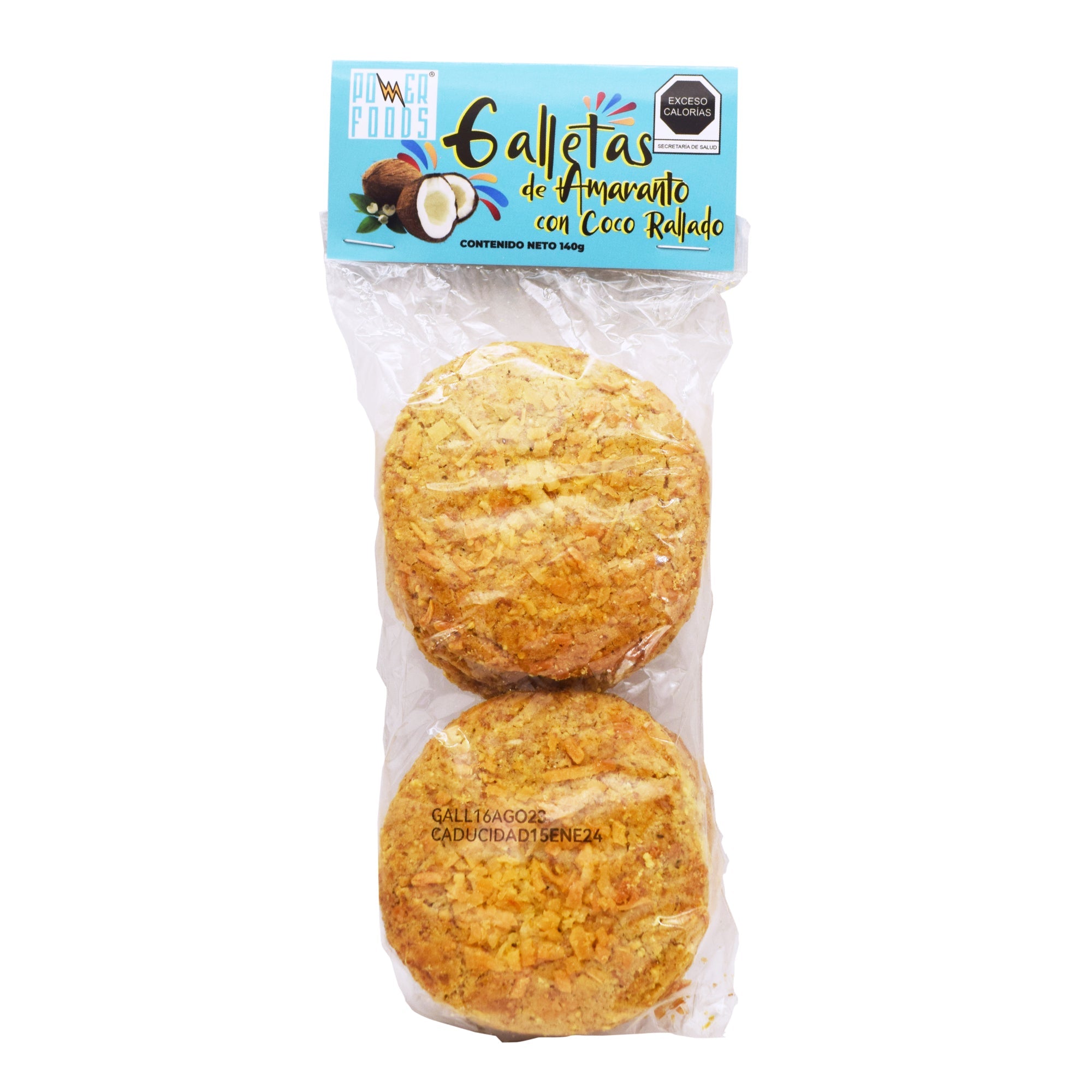 Galletas De Amaranto Con Coco Rallado 140 G (Caja 12)