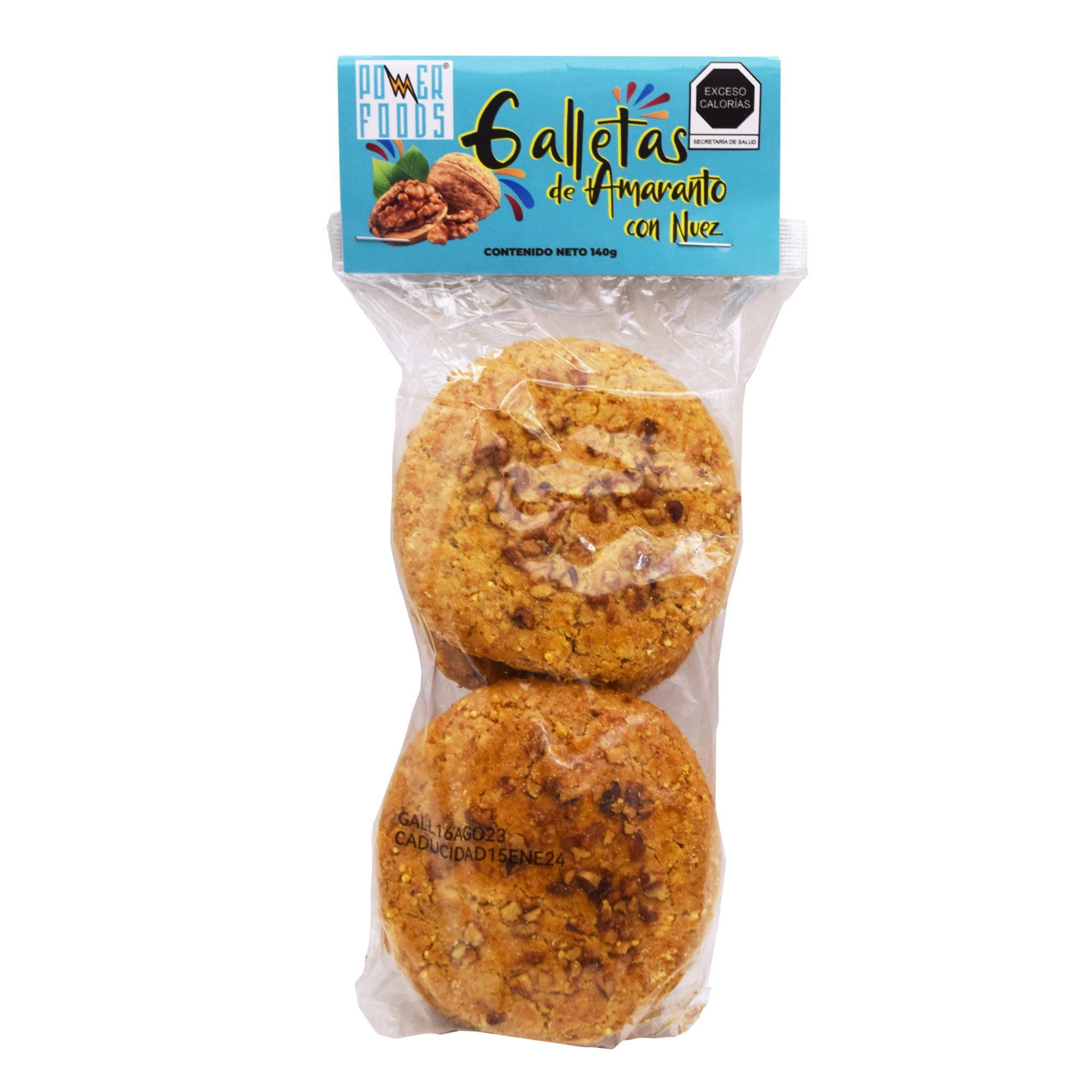 Galletas De Amaranto Con Nuez 140 G (Caja 12)