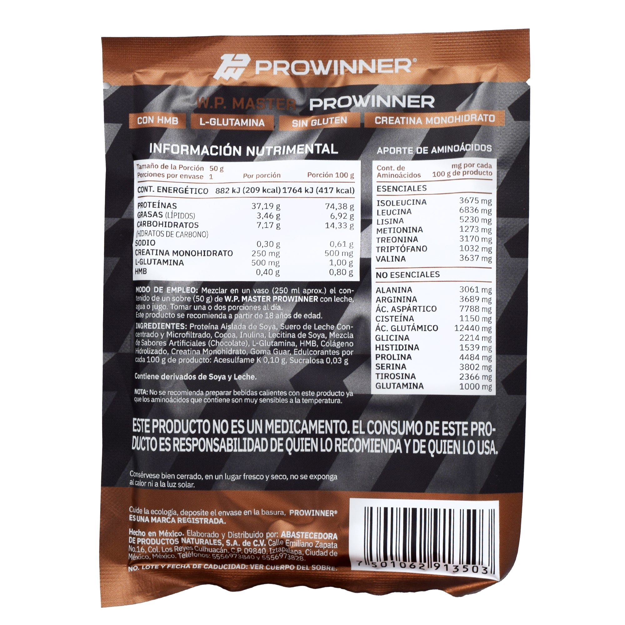 Proteina Wp Master Chocolate Sobre 50 G (Paquete 20)