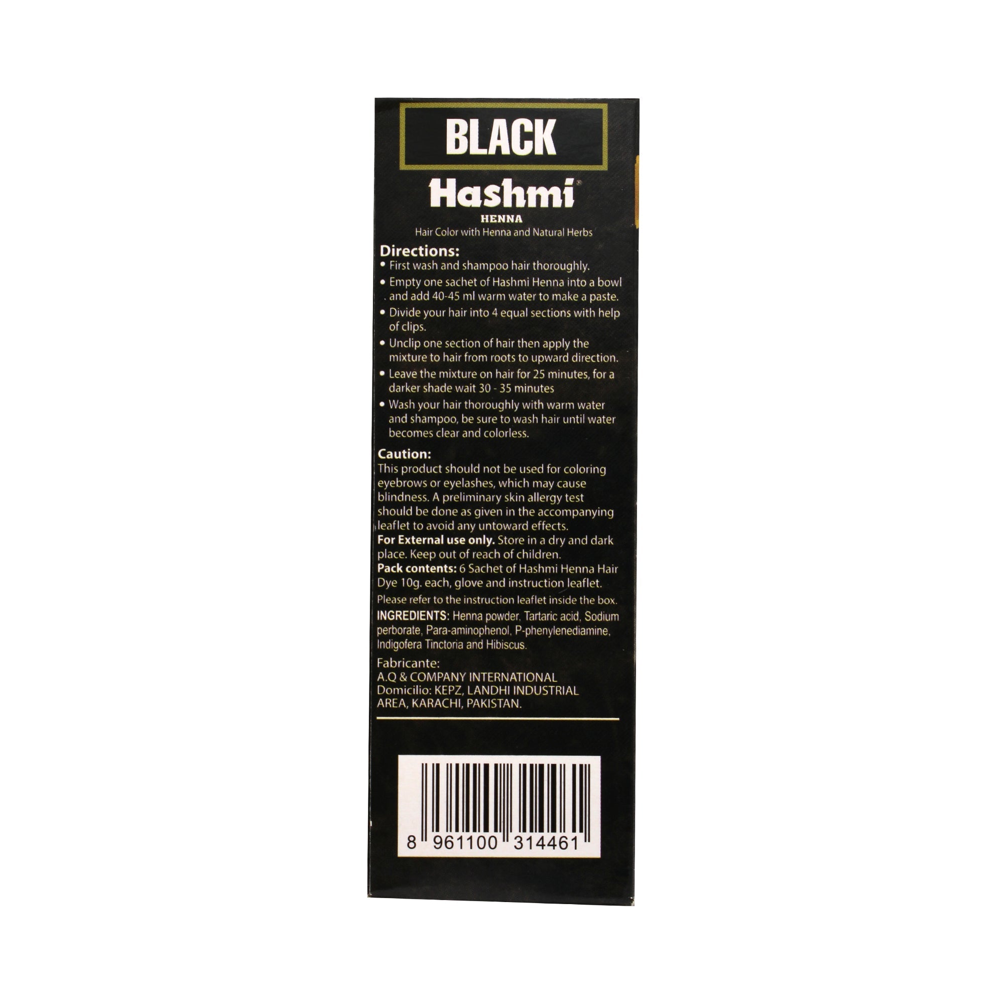 Tinte Henna Negro 6 Sob 10 G C/u