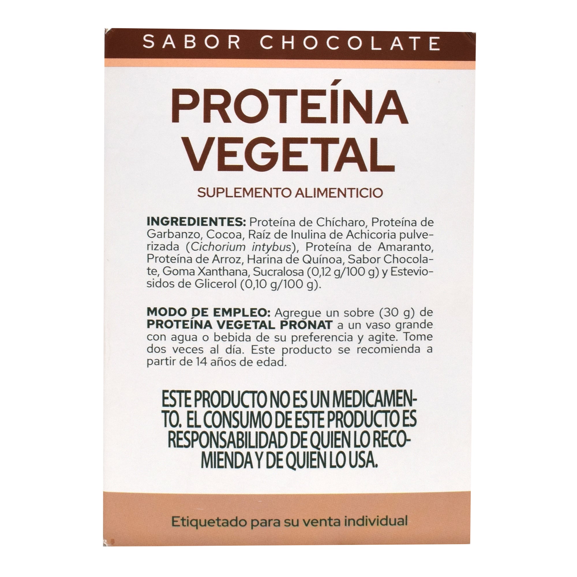 Proteina Vegetal Chocolate 30 G (PAQUETE 12)