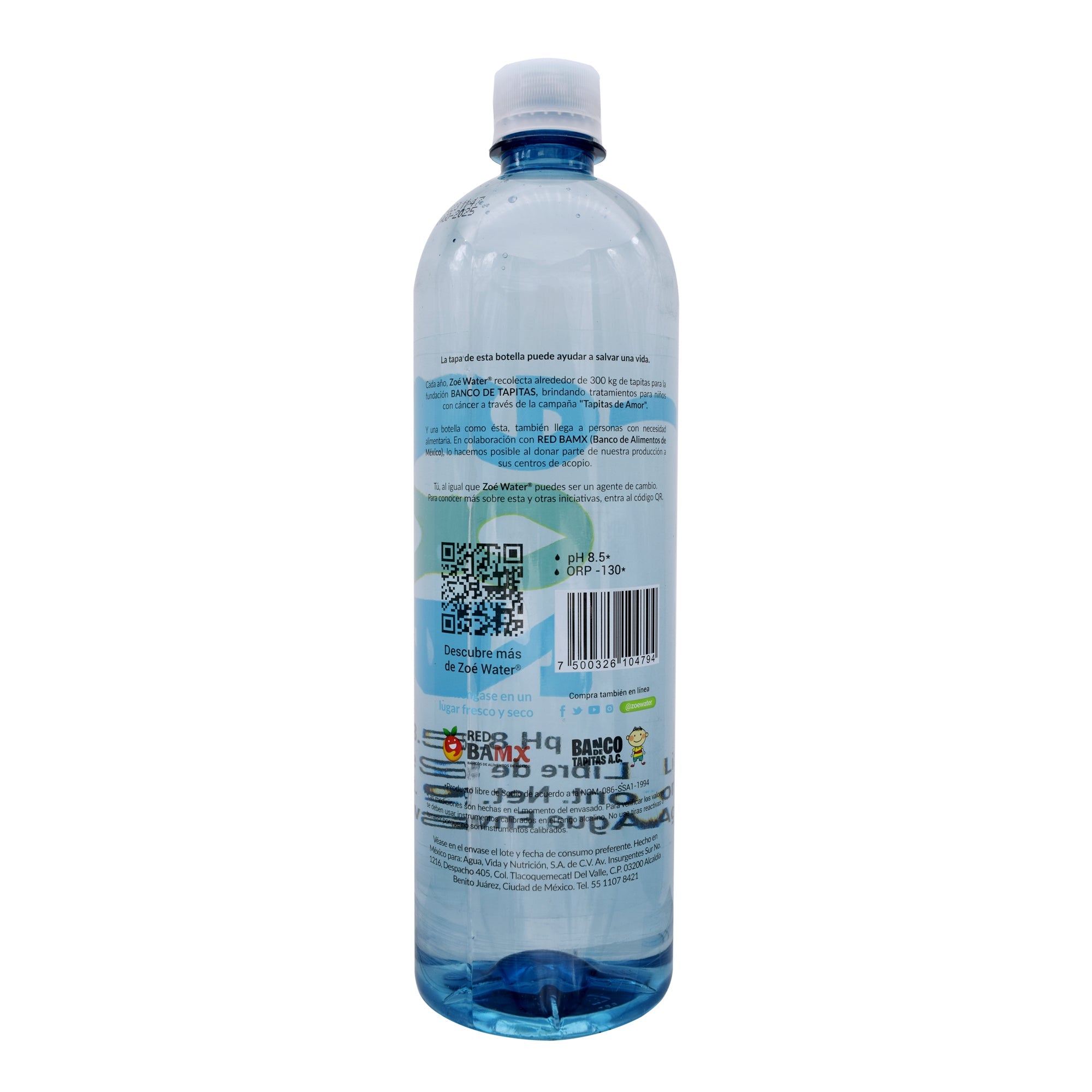 Agua alcalina ionizada 900 ml zoe - Súper Naturista