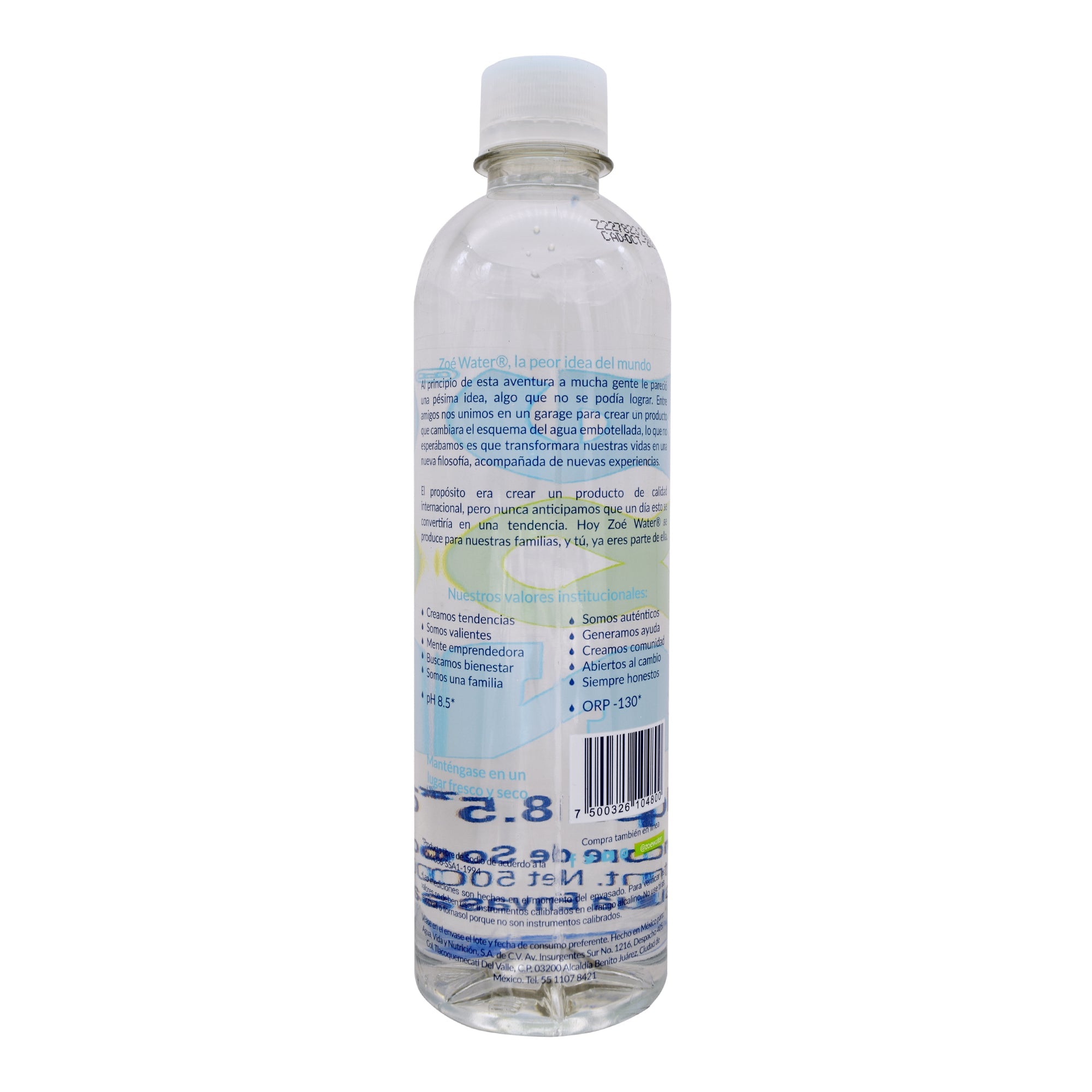 Agua Alcalina Ionizada 500 Ml