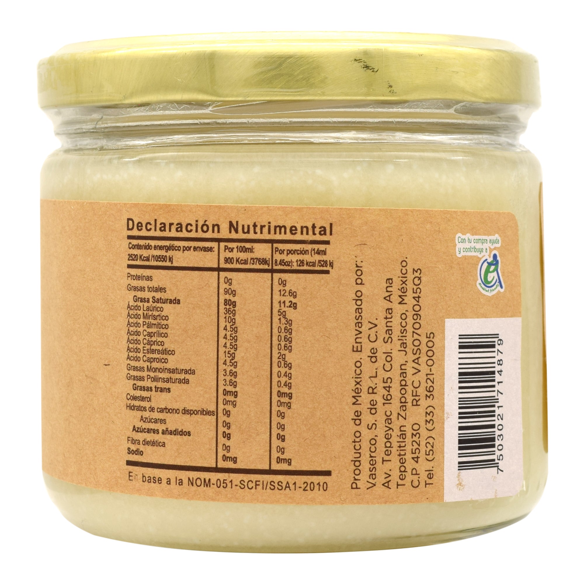 Aceite De Coco Sab Mantequilla 250 Ml