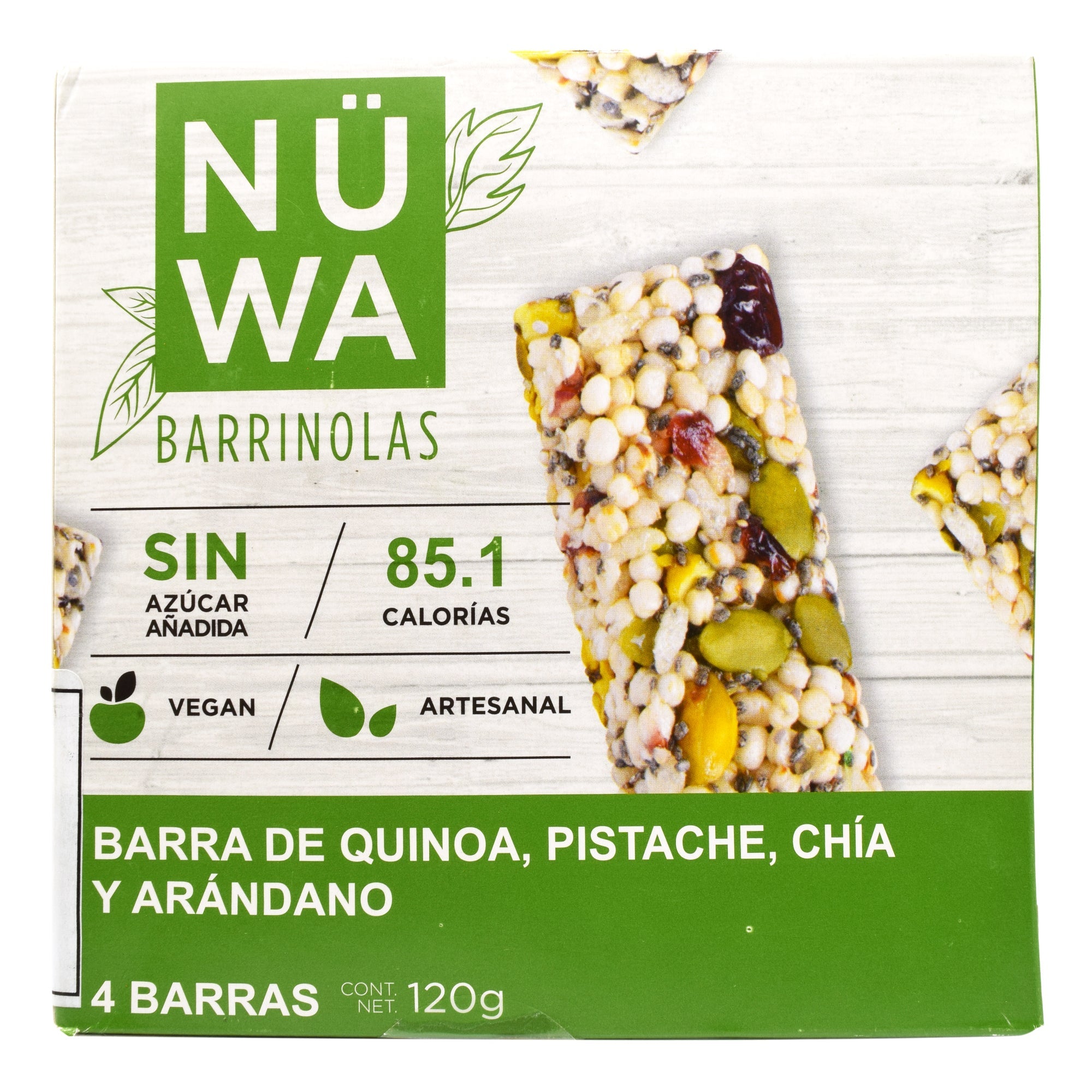 Barra De Superfoods Quinoa Pistache 30 G (Paquete 8)