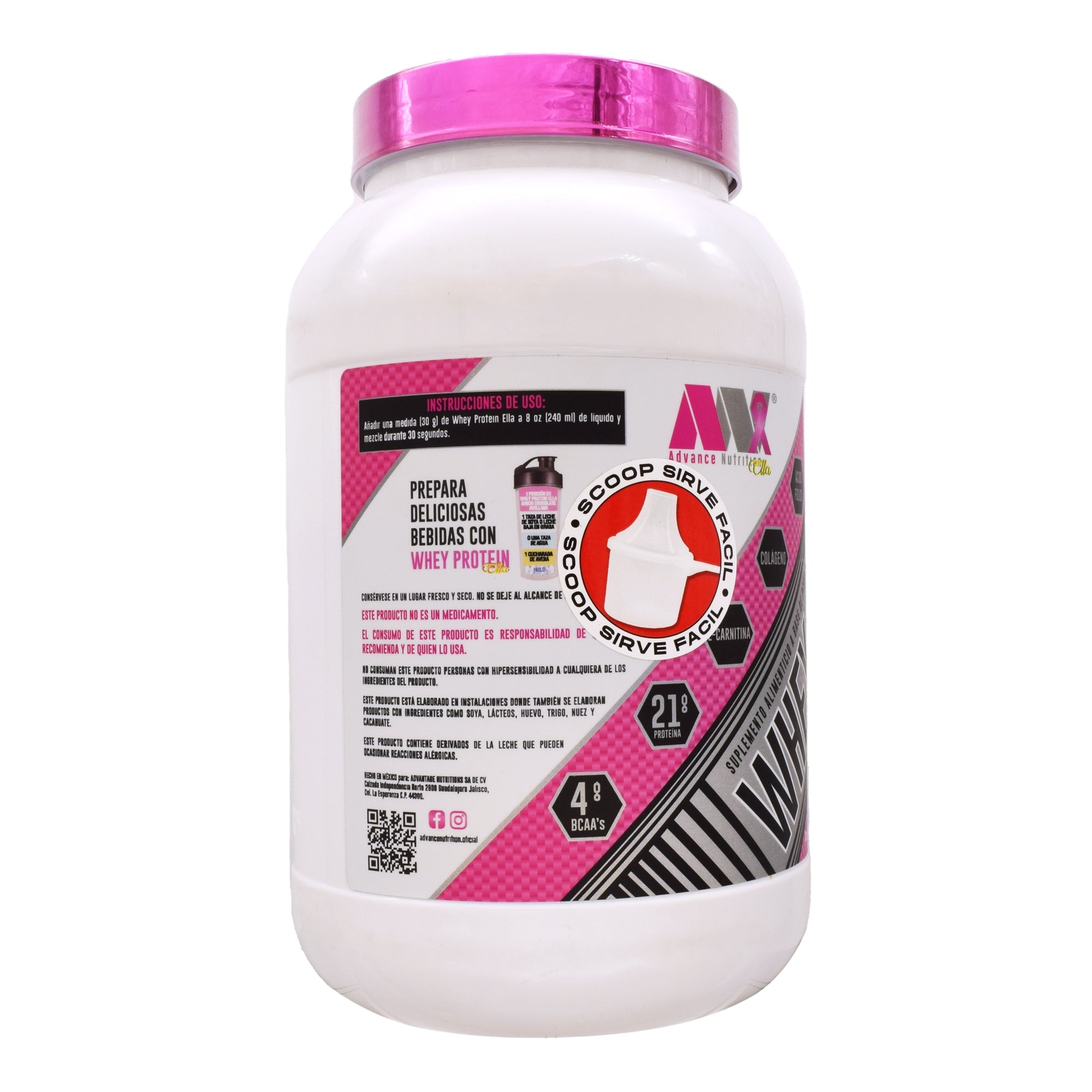 Whey Protein Ella 5 En 1 Chocolate Avellana 3 Lbs