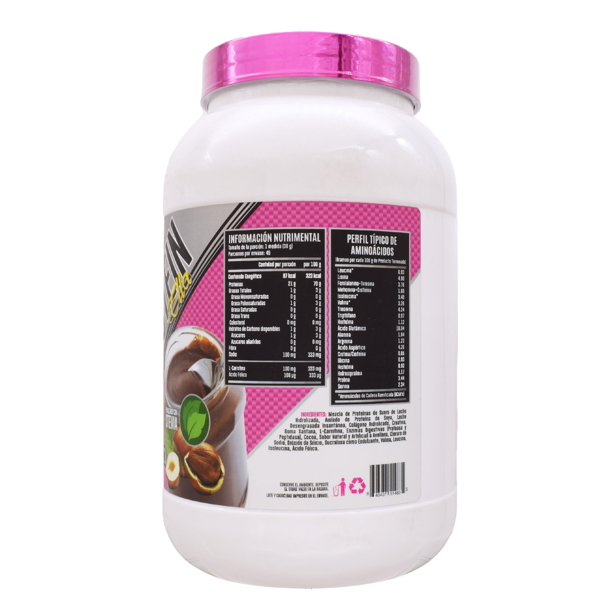 Whey Protein Ella 5 En 1 Chocolate Avellana 3 Lbs