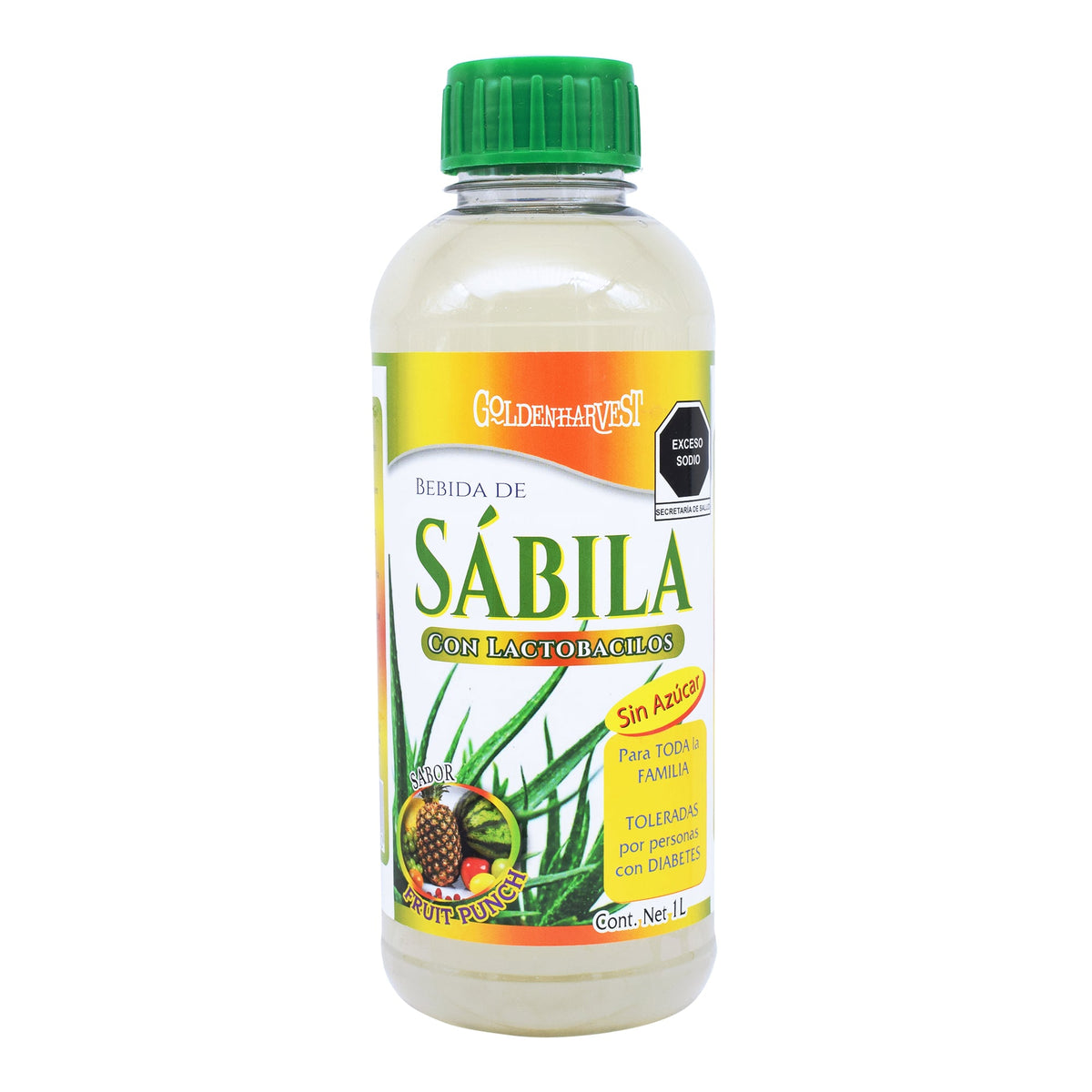 Bebida de sabila sabor tropical 1 l golden harvest - Super Naturista