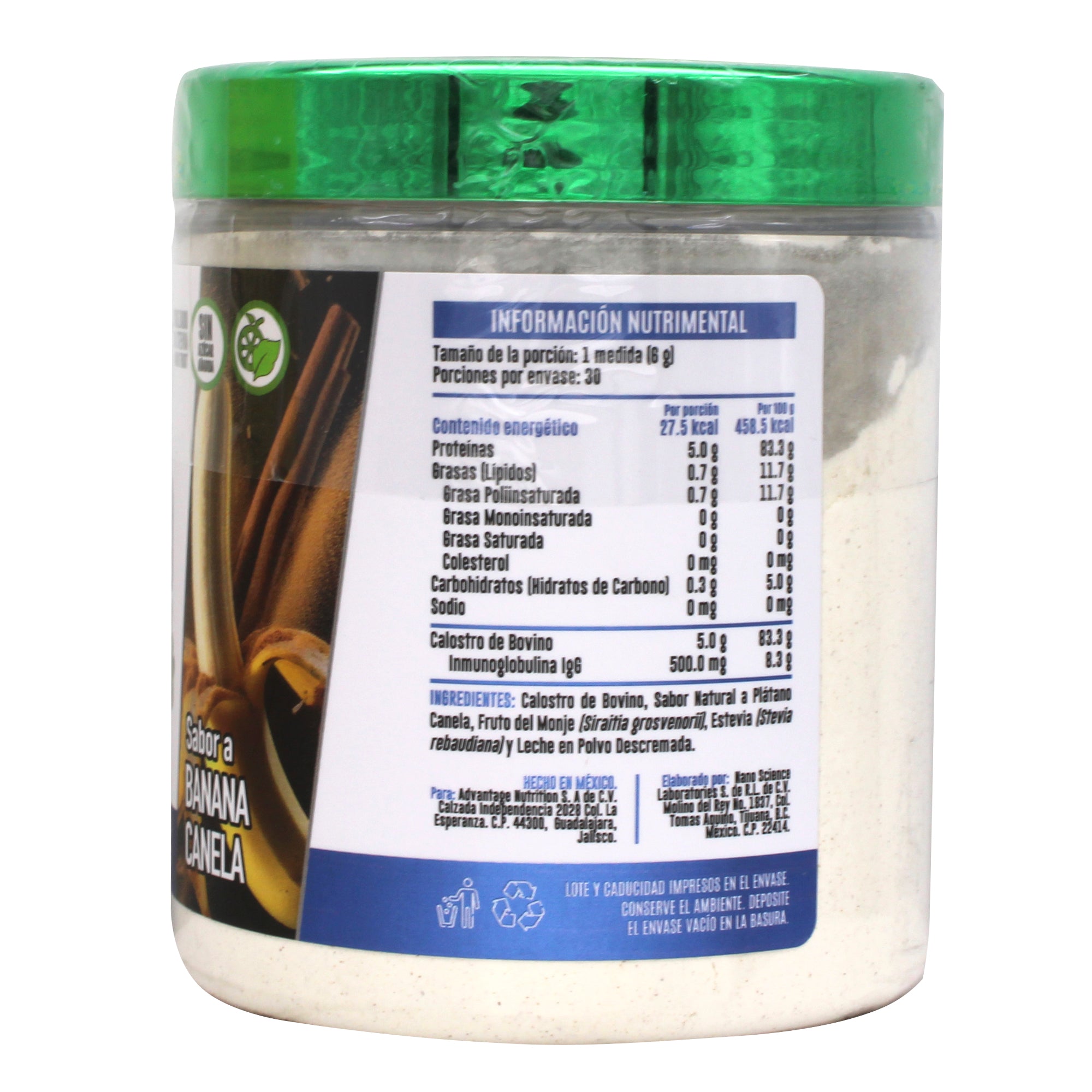 Calostro Bovino Naturals Banana Canela 180 G