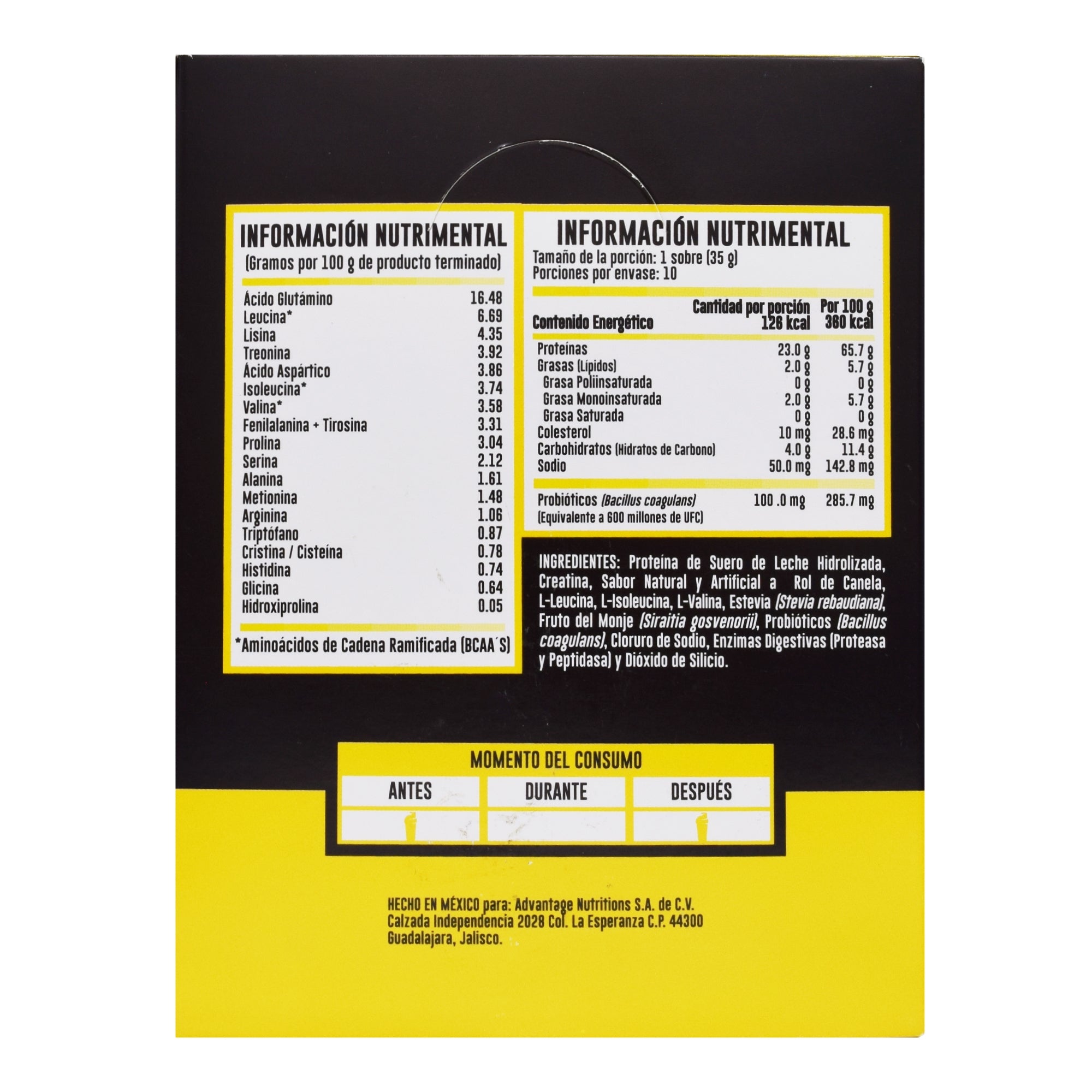 Whey Protein Probioticos Naturals Rol De Canela 35 G (PAQUETE 10)