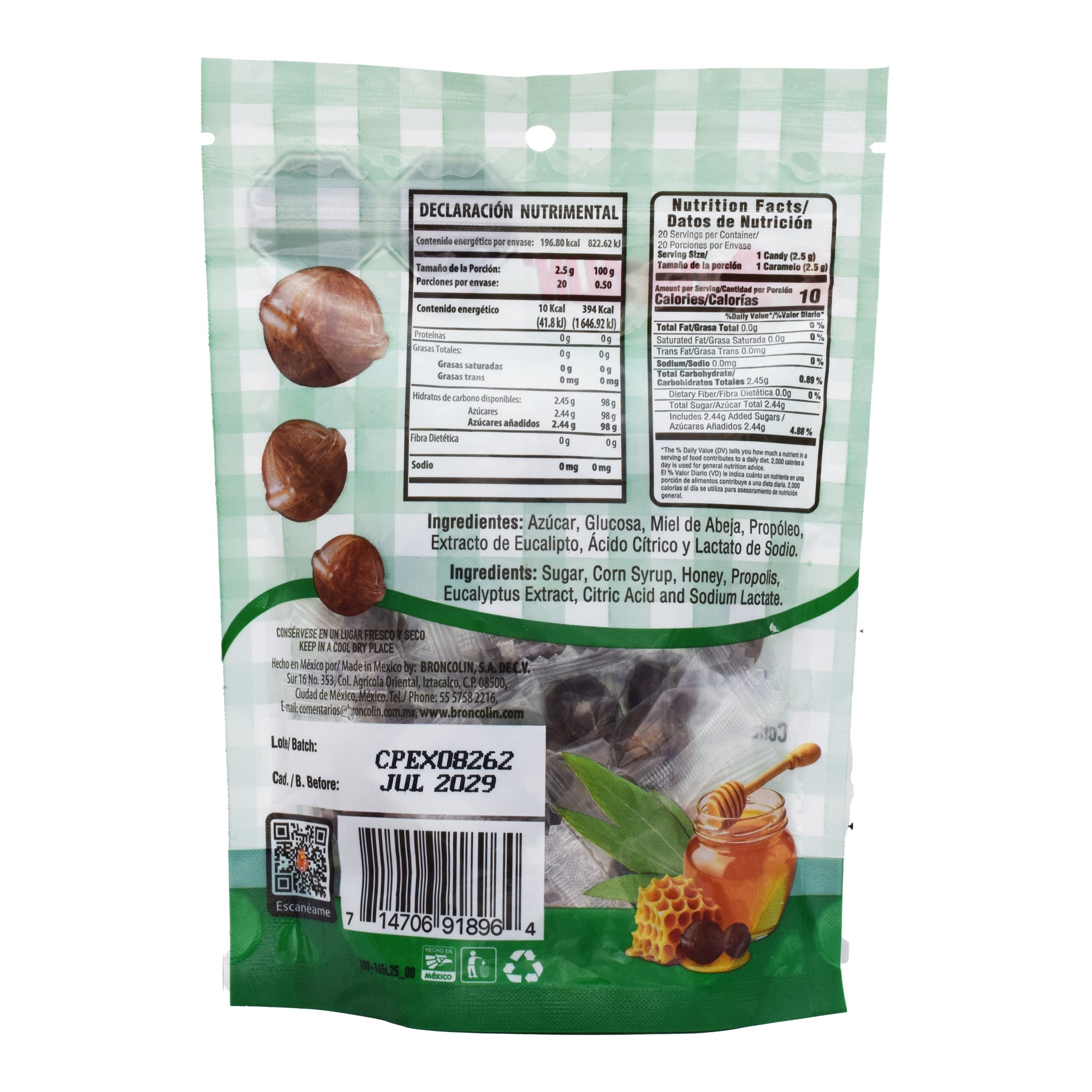 Perlas De Caramelo Propoleo Eucalipto 50 G