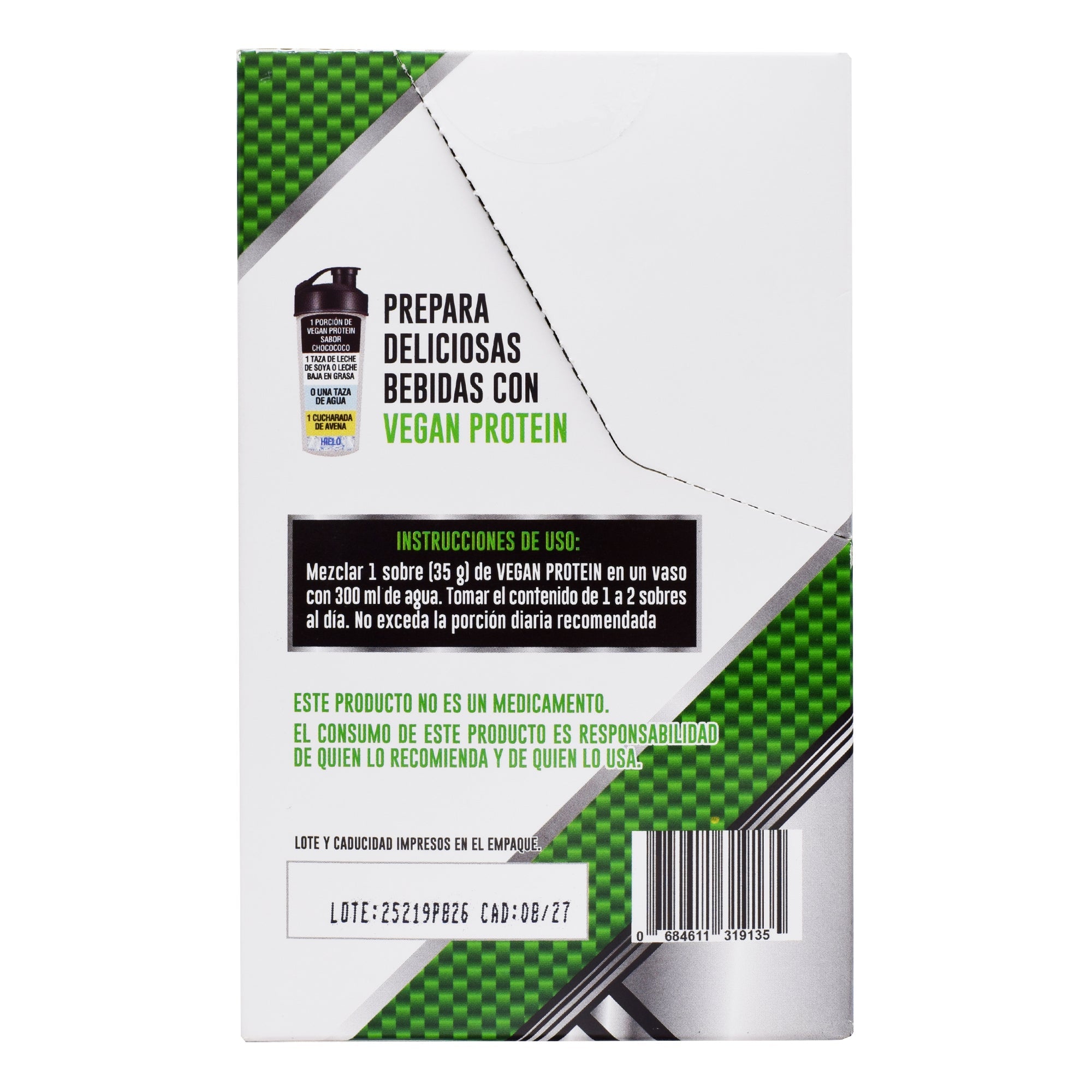 Vegan Protein Naturals Choco Coco 35 G (PAQUETE 10)