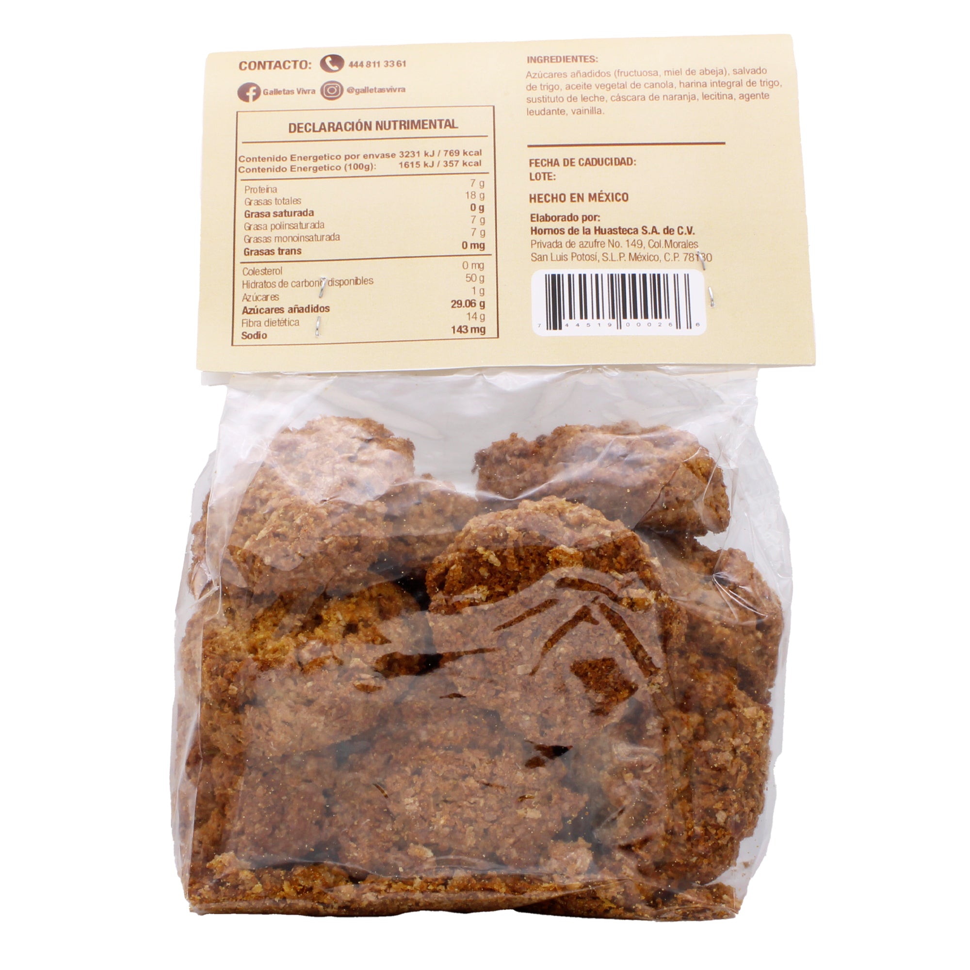 Galleta Fibralletas De Naranja 140 G