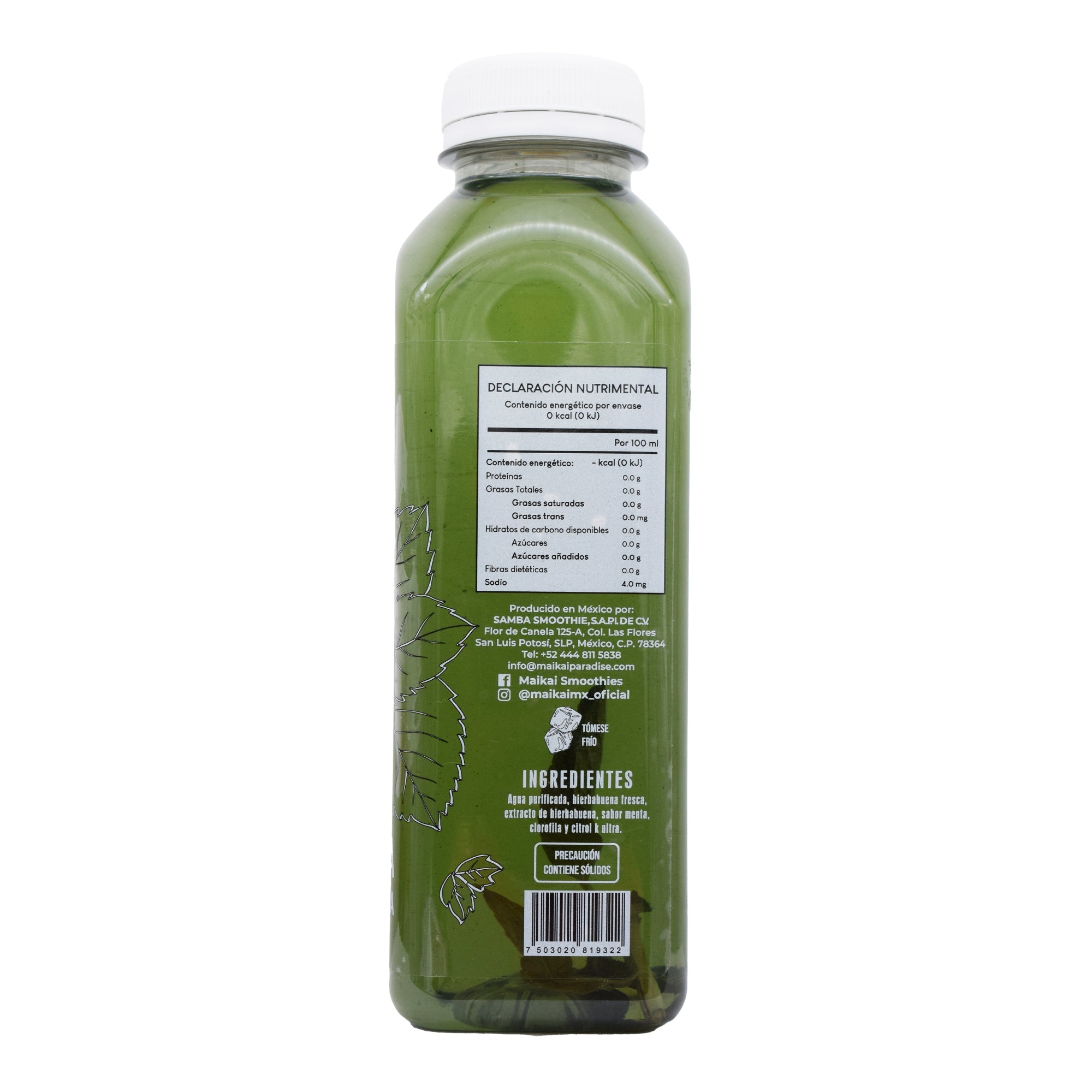 Agua Clorofila Hierbabuena 480 Ml