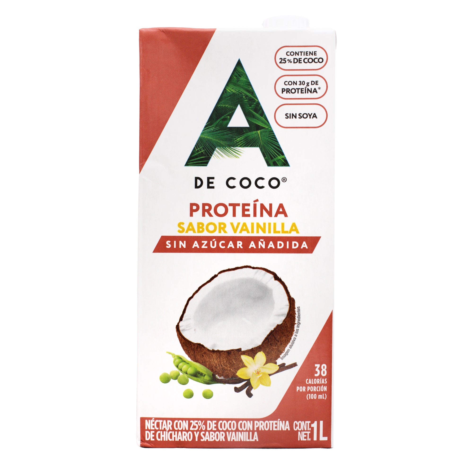 Bebida Proteina Coco Chicharo Vainilla 1 L