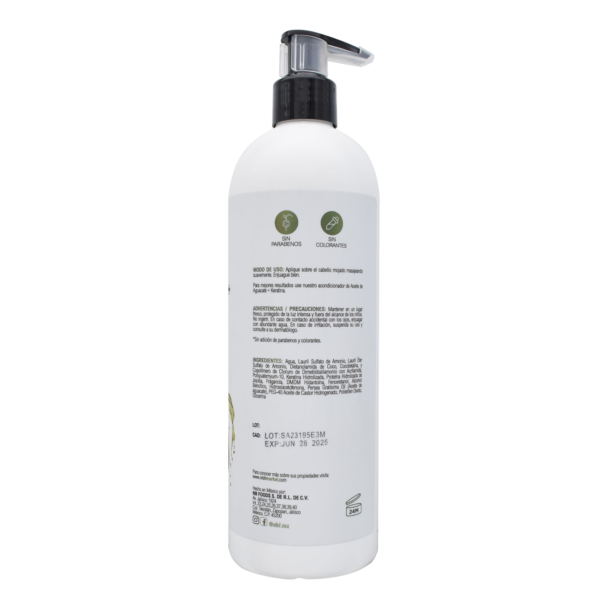 Shampoo Aceite De Aguacate  Keratina 410 Ml