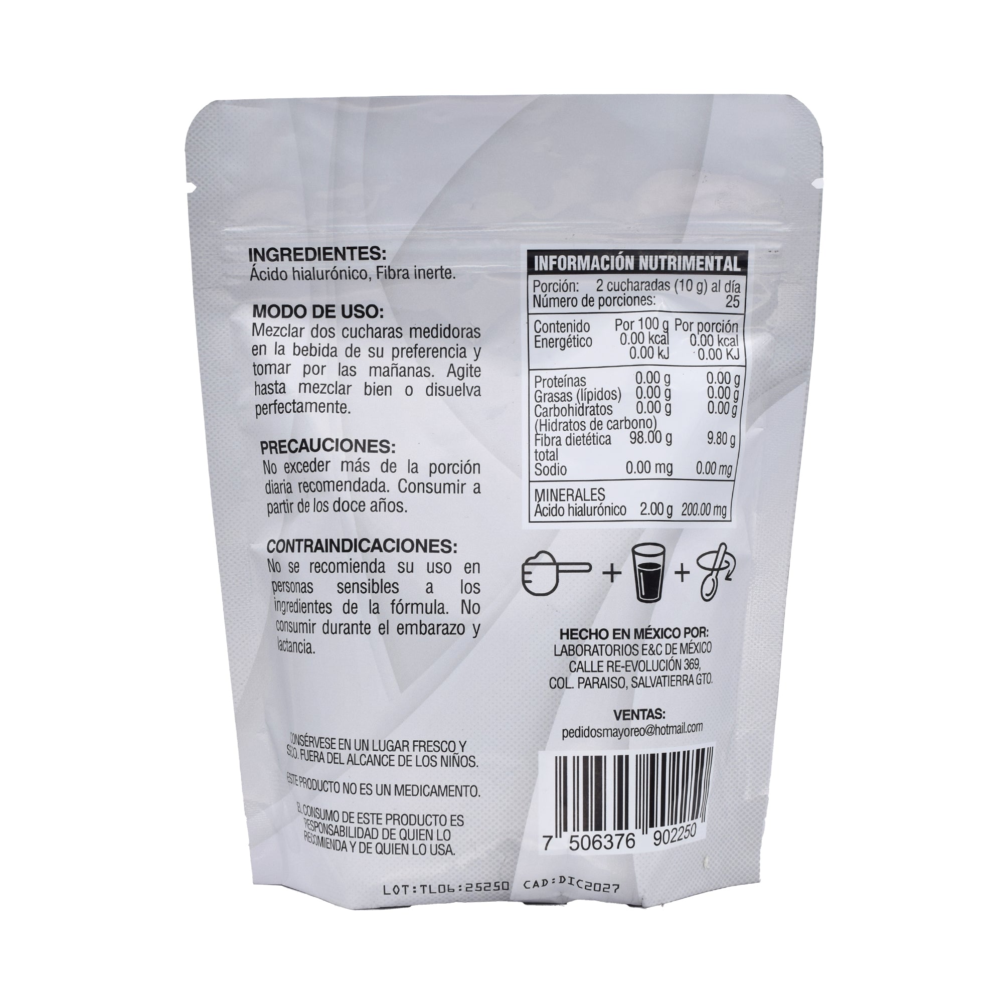 Acido Hialuronico 250 G