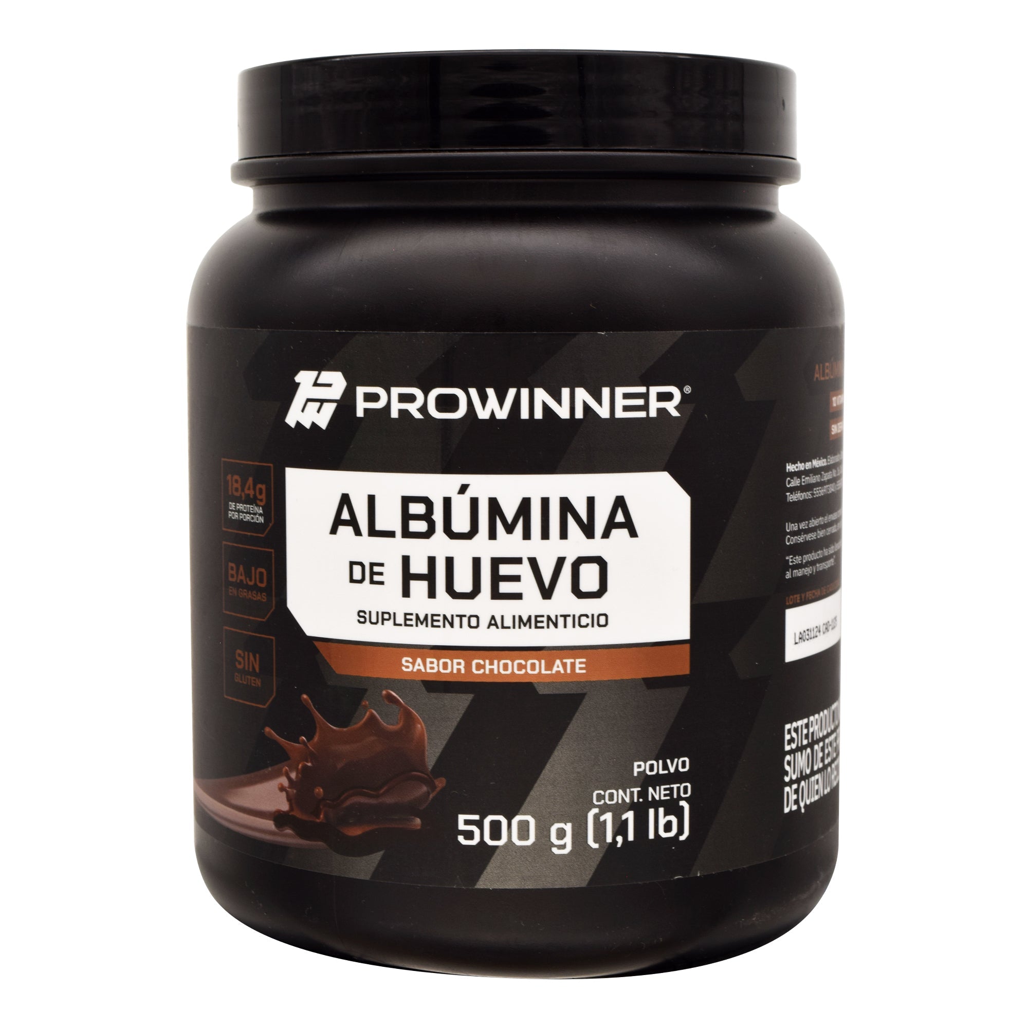 Albumina De Huevo Chocolate 500 G Prowinner - Súper Naturista