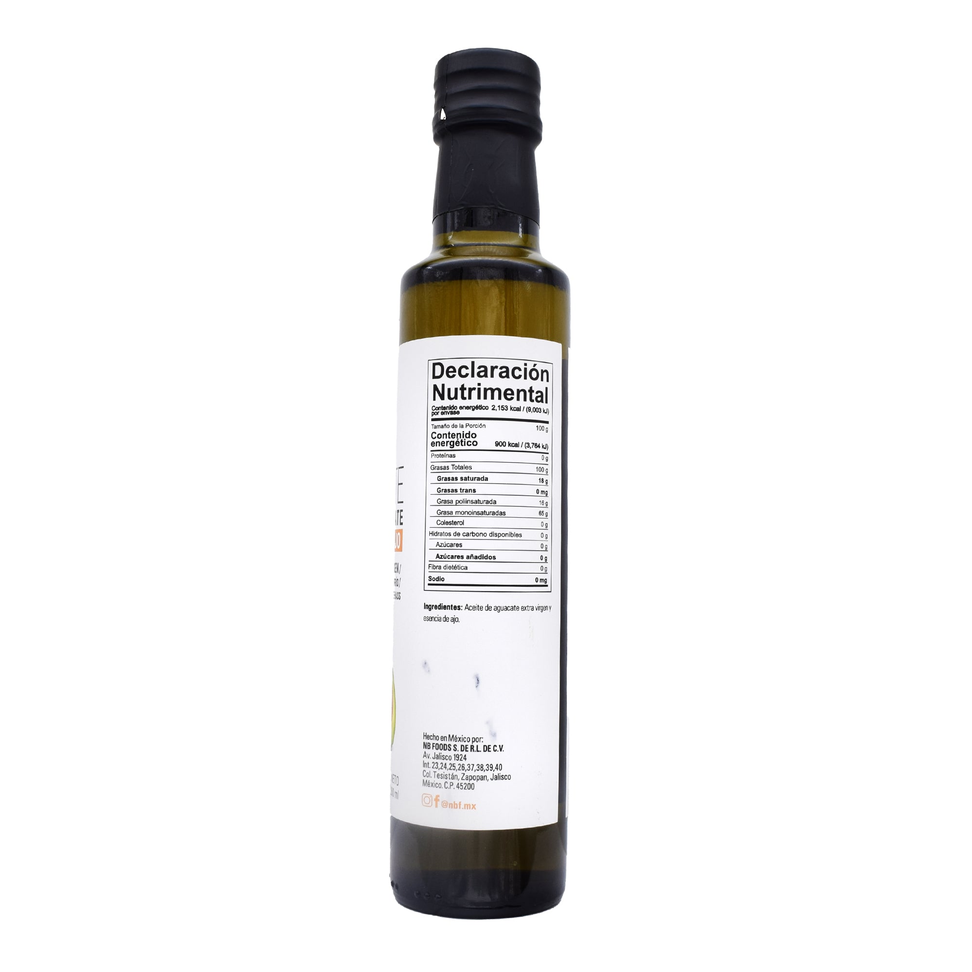 Aceite Extra Virgen Aguacate Ajo 260 Ml