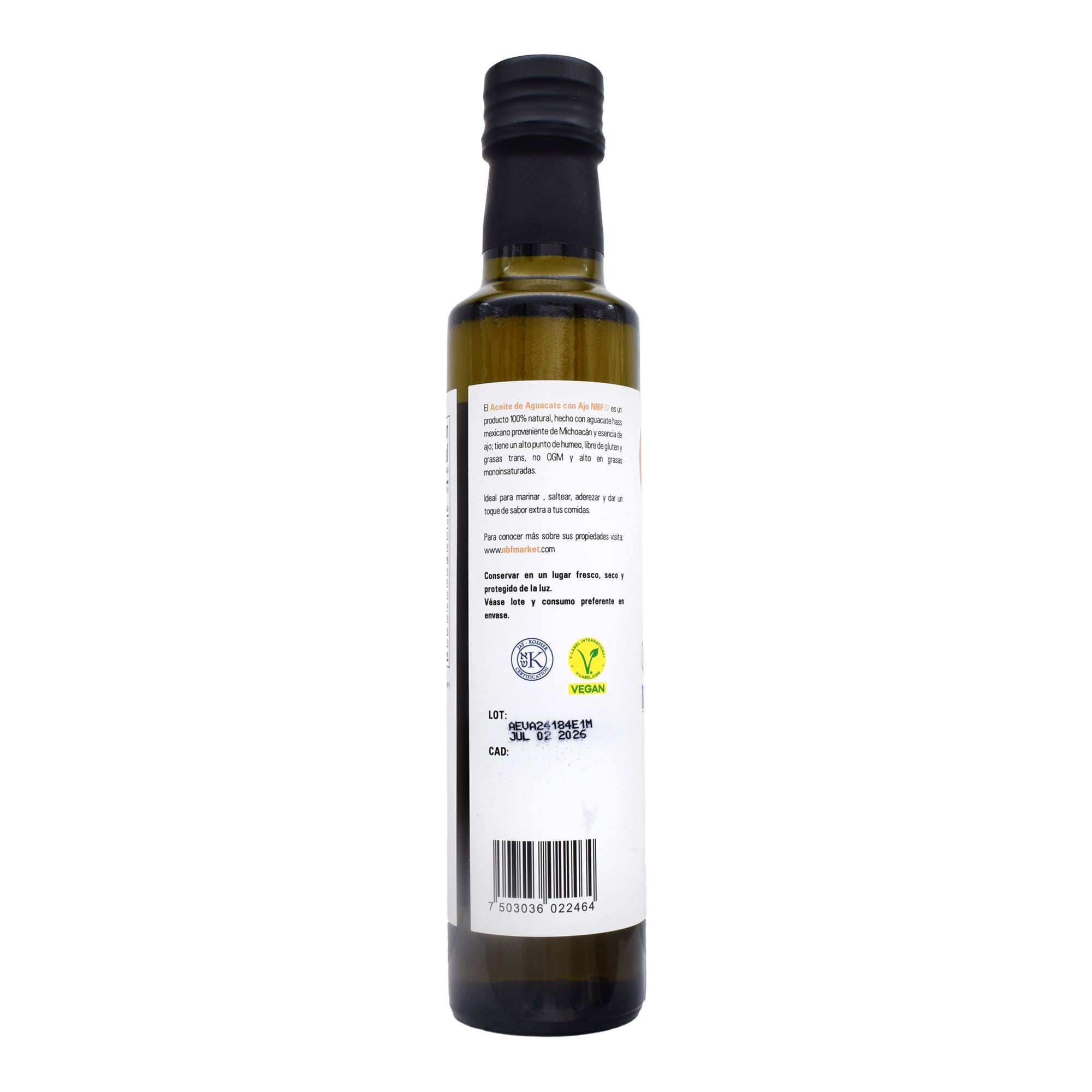 Aceite Extra Virgen Aguacate Ajo 260 Ml