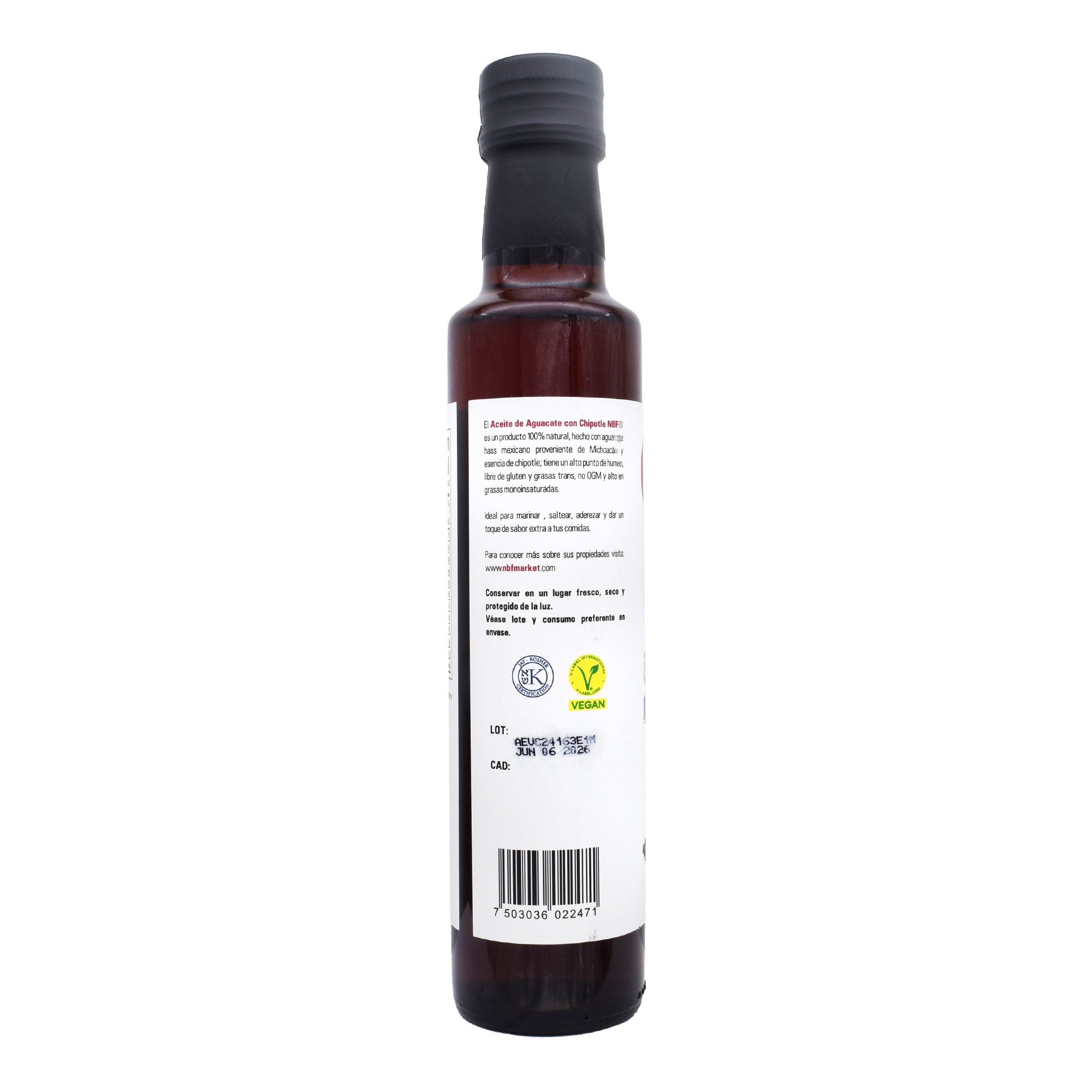 Aceite Extra Virgen Aguacate Chipotle 260 Ml
