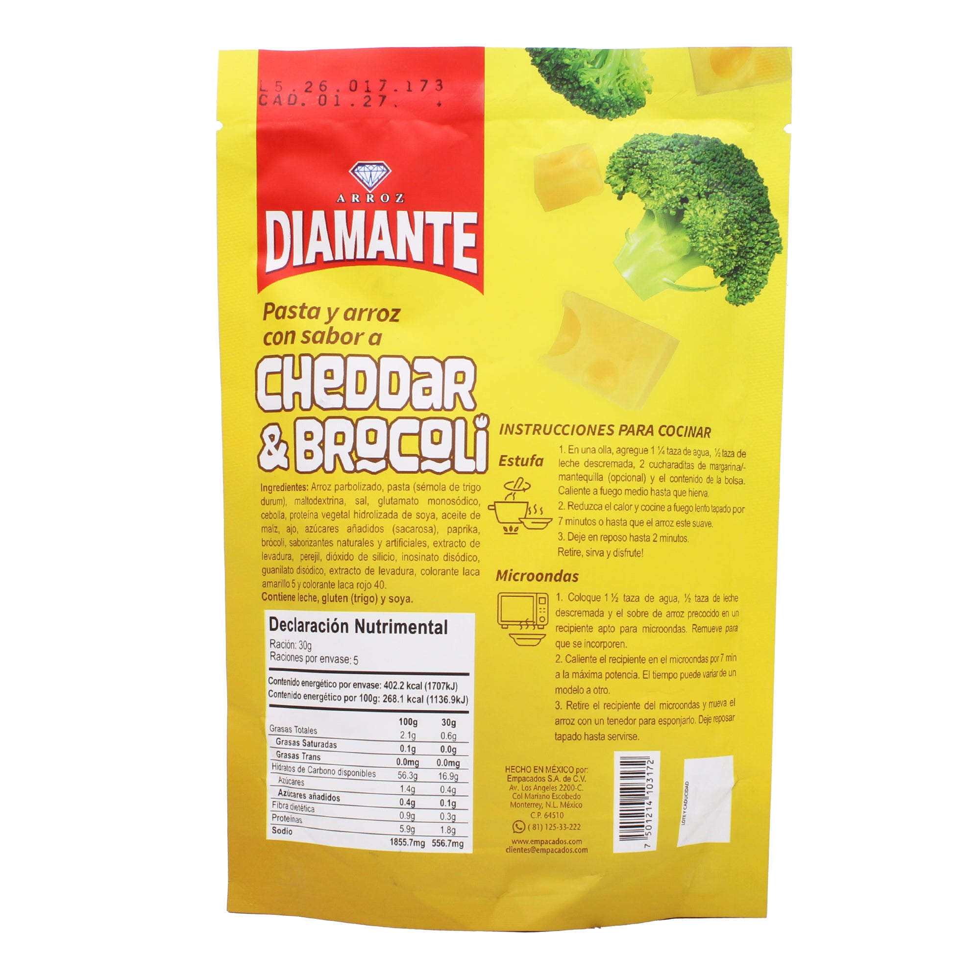 Pasta Arroz Cheddar Y Brocoli Instantaneo 150 G