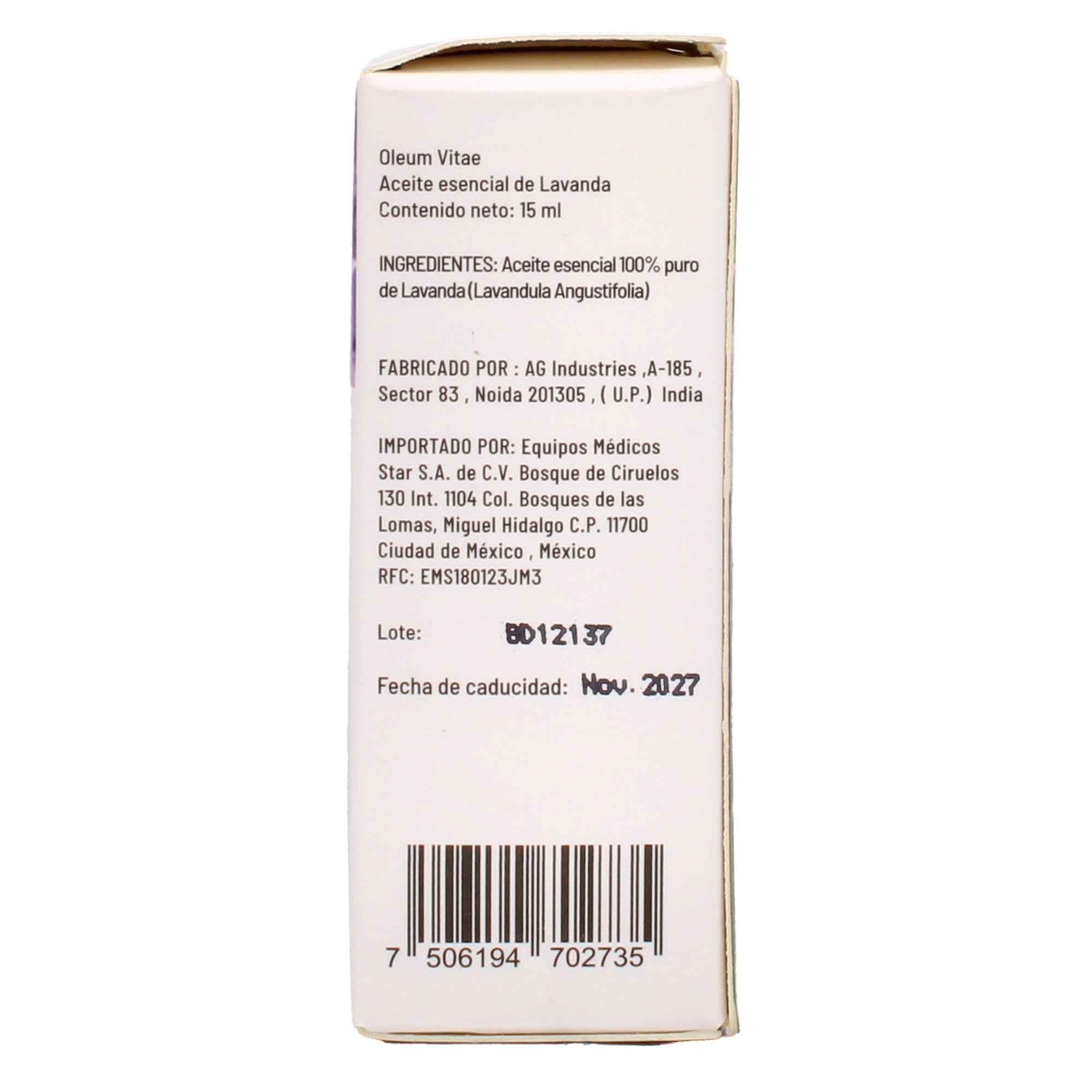 Aceite Esencial Lavanda 15 Ml