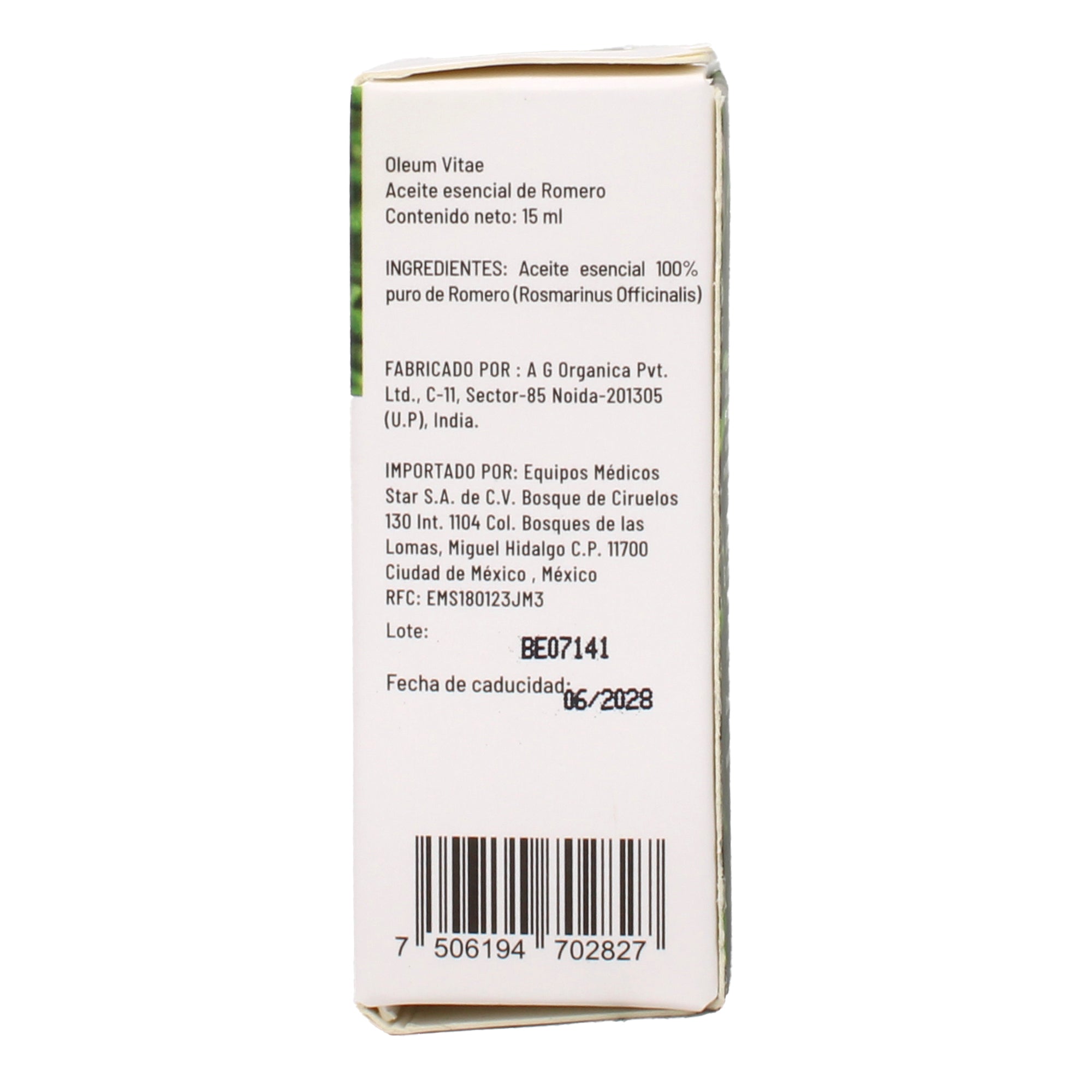 Aceite Esencial Romero 15 Ml