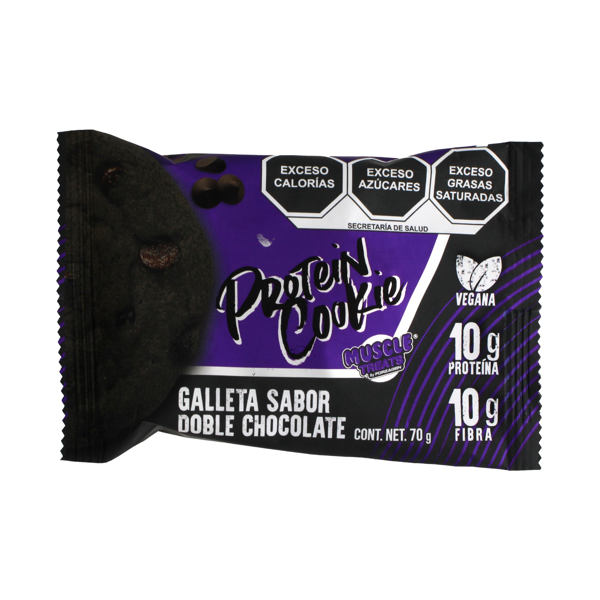 Protein Cookie Doble Chocolate 70 G (PAQUETE 12)