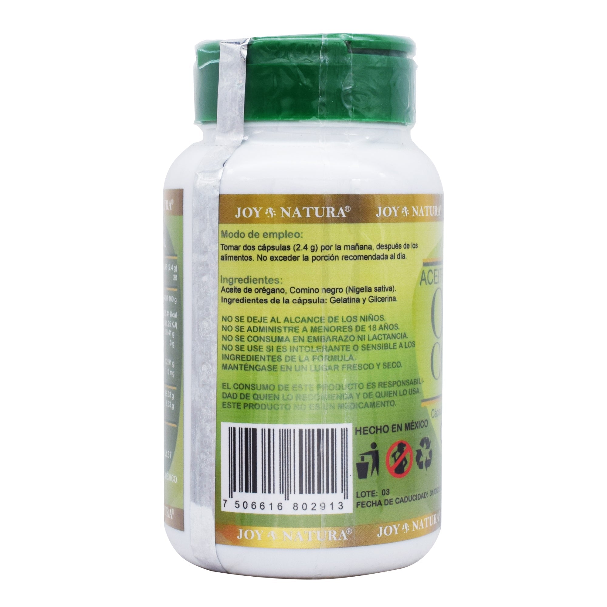Aceite De Oregano Y Comino Negro 60 Cap