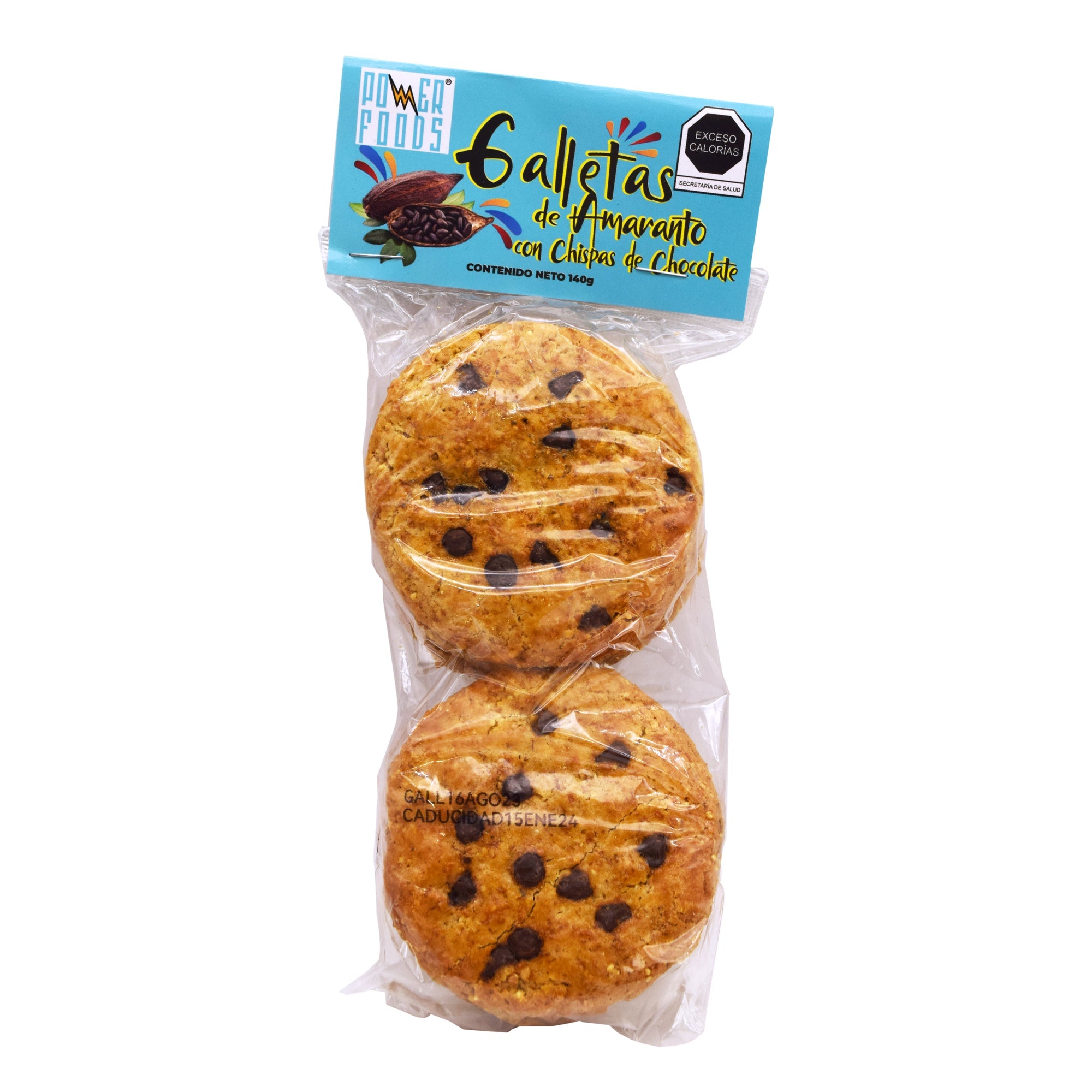 Galletas De Amaranto Con Chispas De Chocolate 140 G (Caja 12)