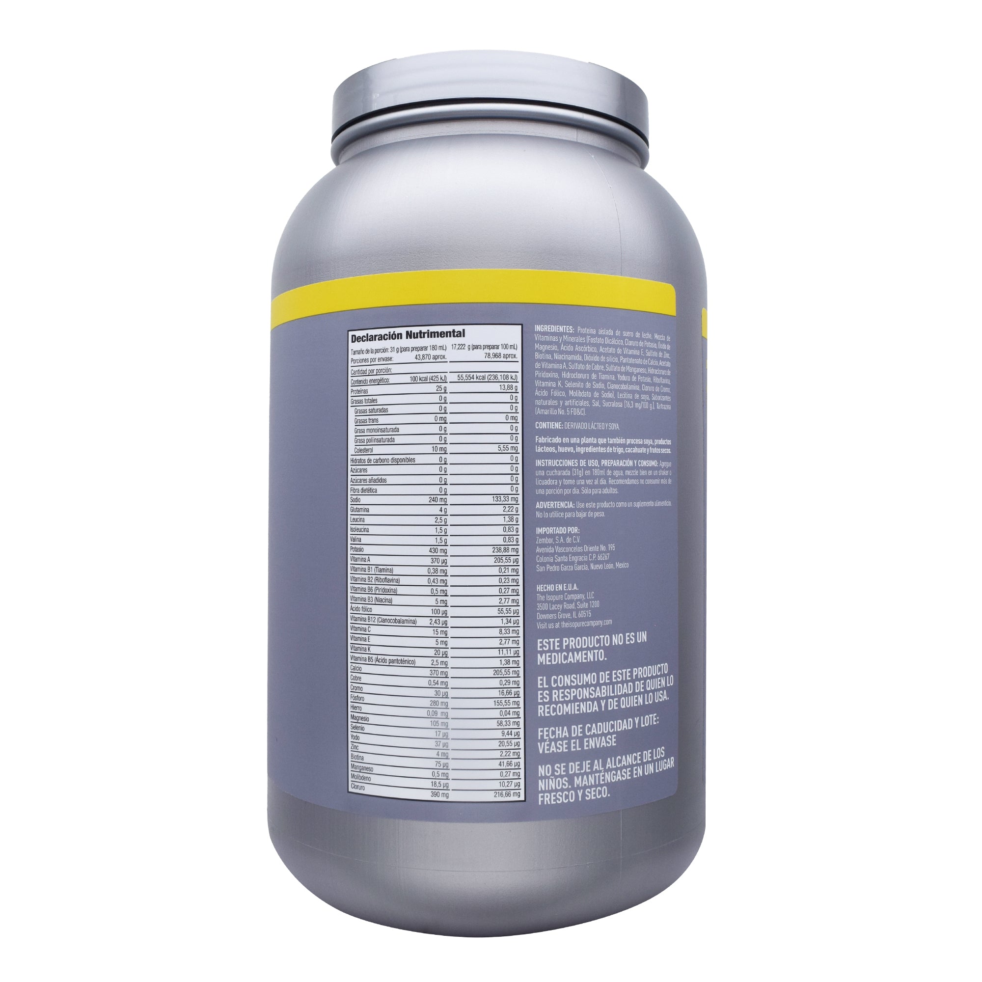Isopure Zero Carb Platano 1.36 Kg