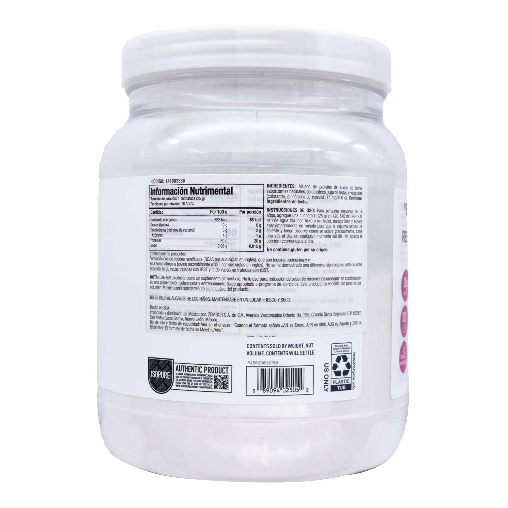 Isopure Zero Carb Mixed Berry 400 G